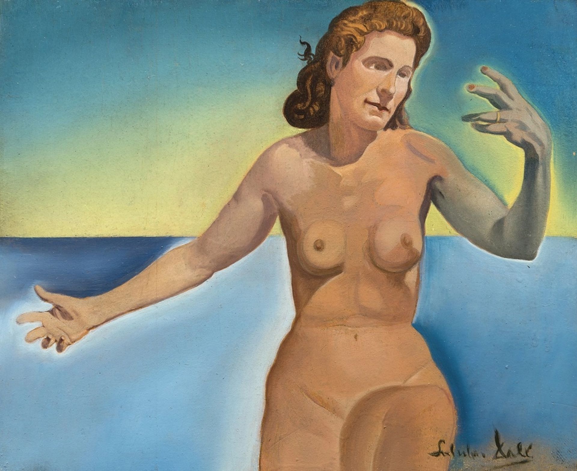 Esquisse pour le tableau Leda atomica by Salvador Dalí