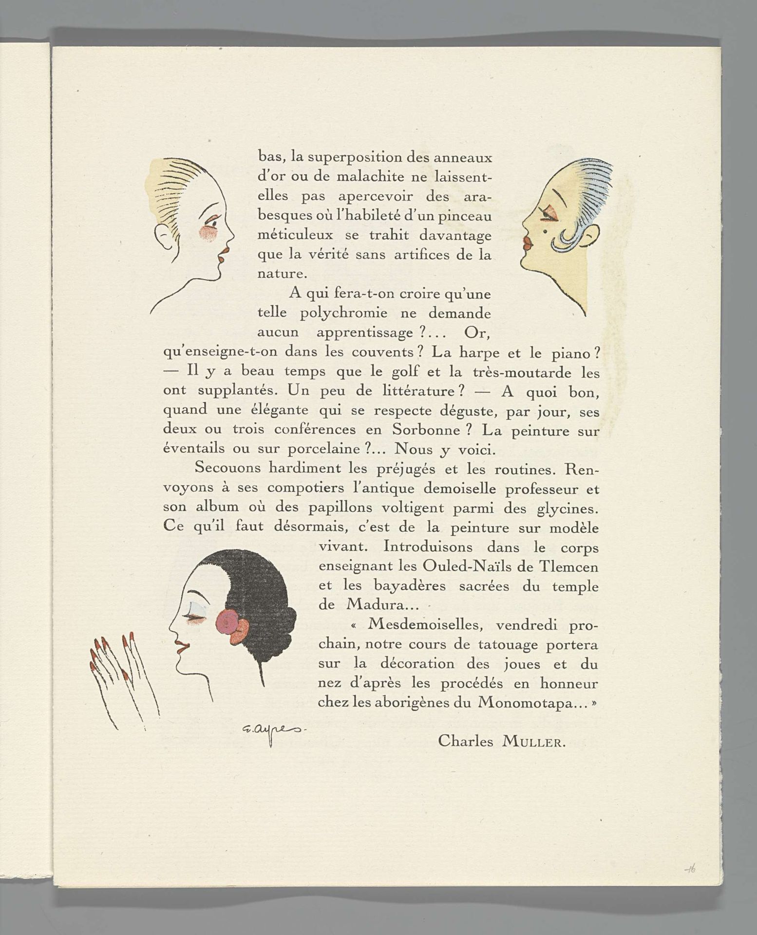 Gazette du Bon Ton, 1914 - No. 5, pag. 157: La Palette des Dames by E. Ayres
