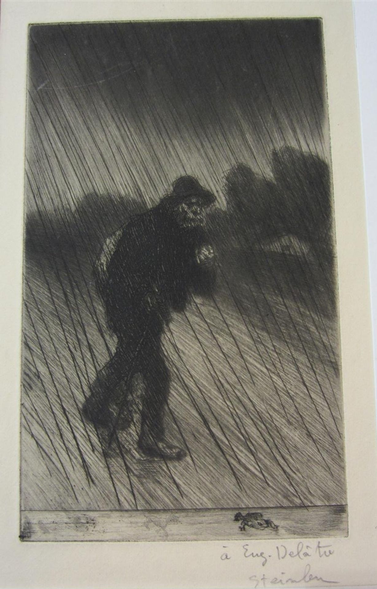 Chemineau Sous La Pluie by Théophile Alexandre Steinlen