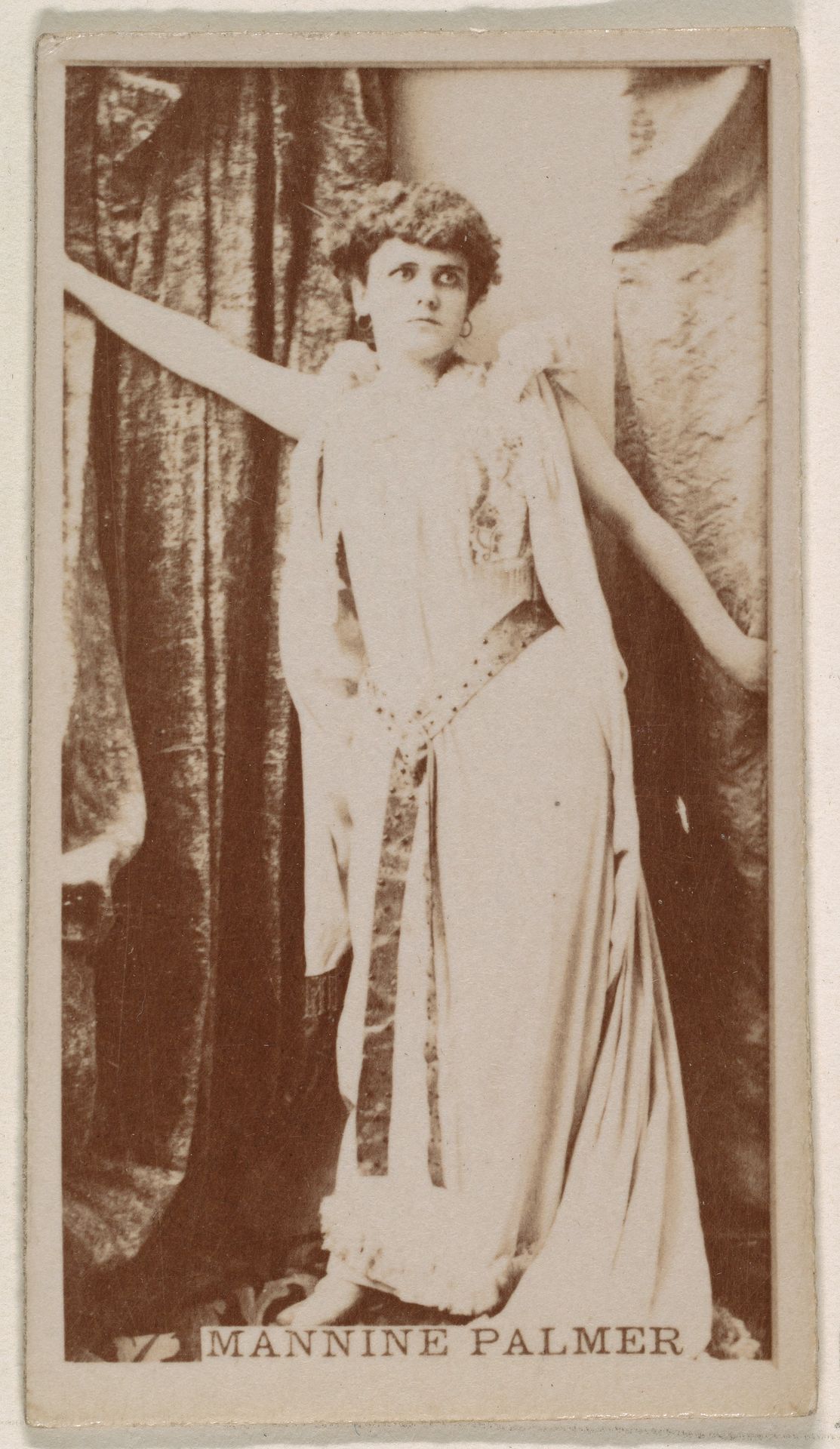 Mannine Palmer, from the Actresses series (N245) issued by Kinney Brothers to promote Sweet Caporal Cigarettes by Kinney Brothers Tobacco Company