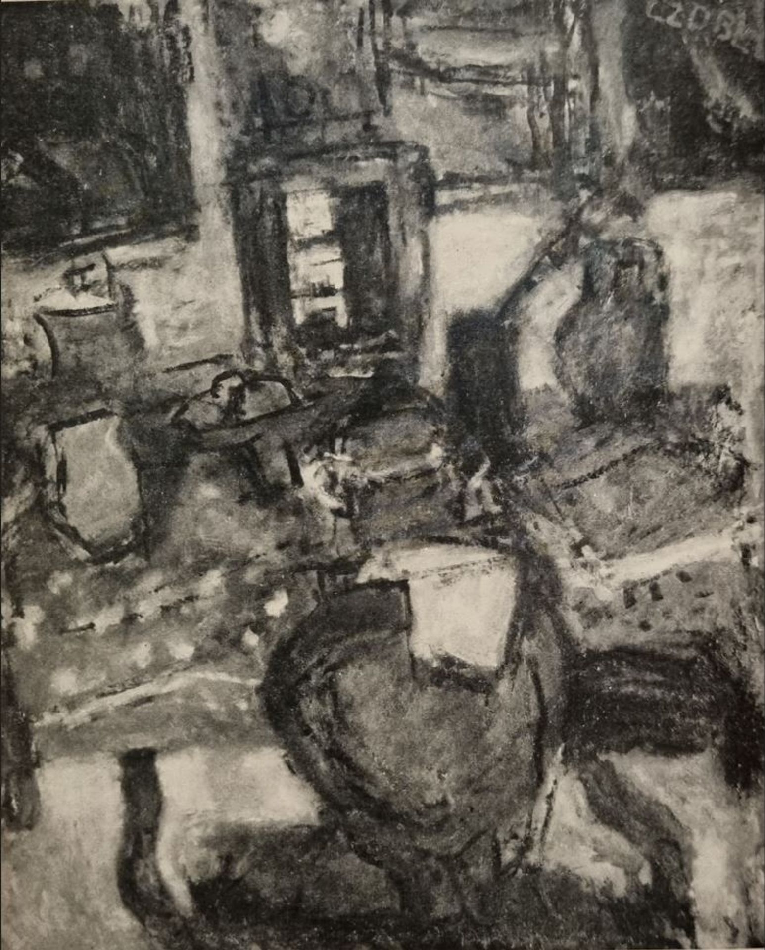 Bela Czobel, Still Life on Table by Bela Czobel