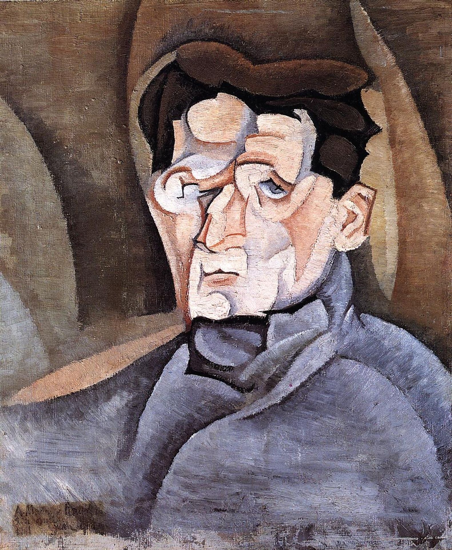 Portrait of Maurice Raynal by Juan Gris