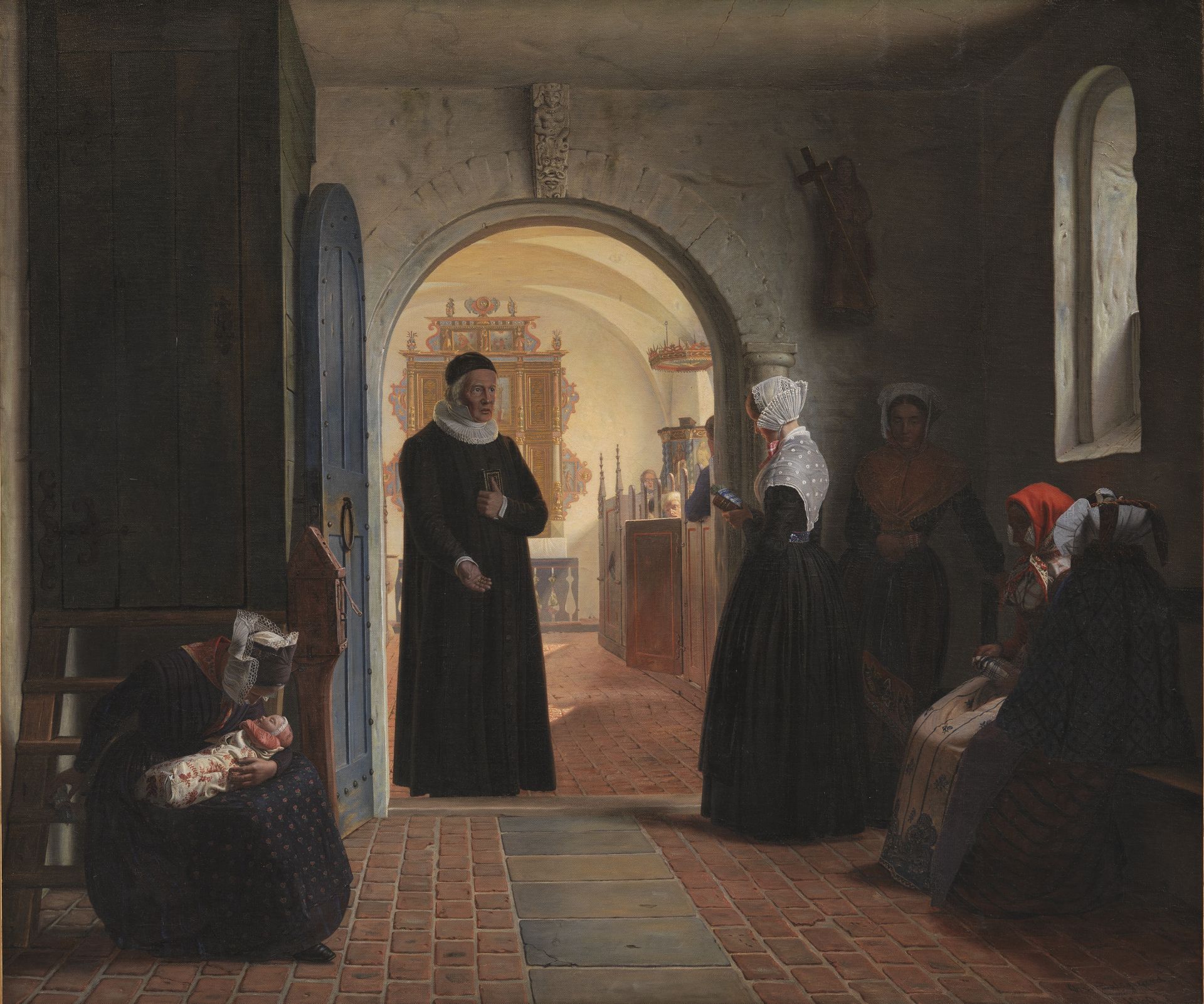 A Woman's Solemn Churching after Childbirth by Christen Dalsgaard