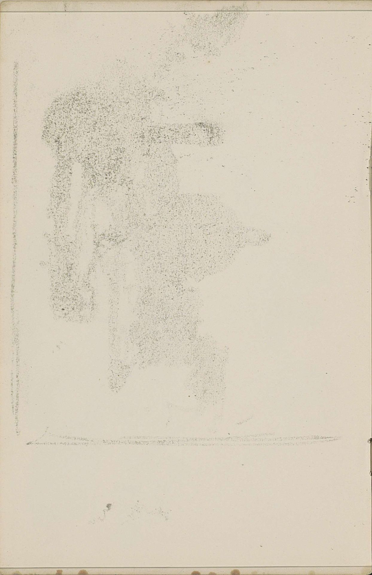 Abklatsch van de krijttekening op pagina 23 recto by Cornelis Vreedenburgh
