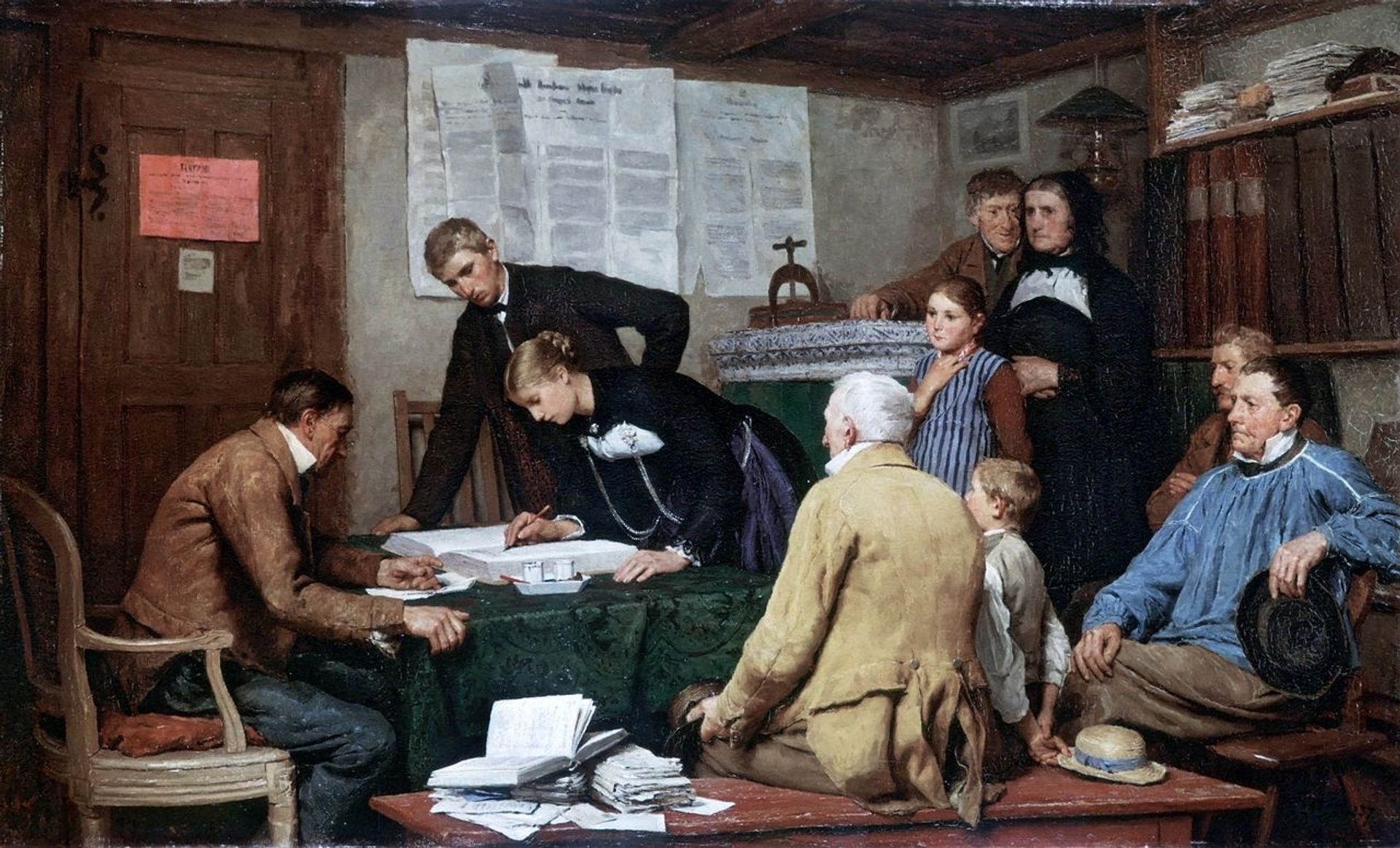 The civil wedding by Albrecht Anker