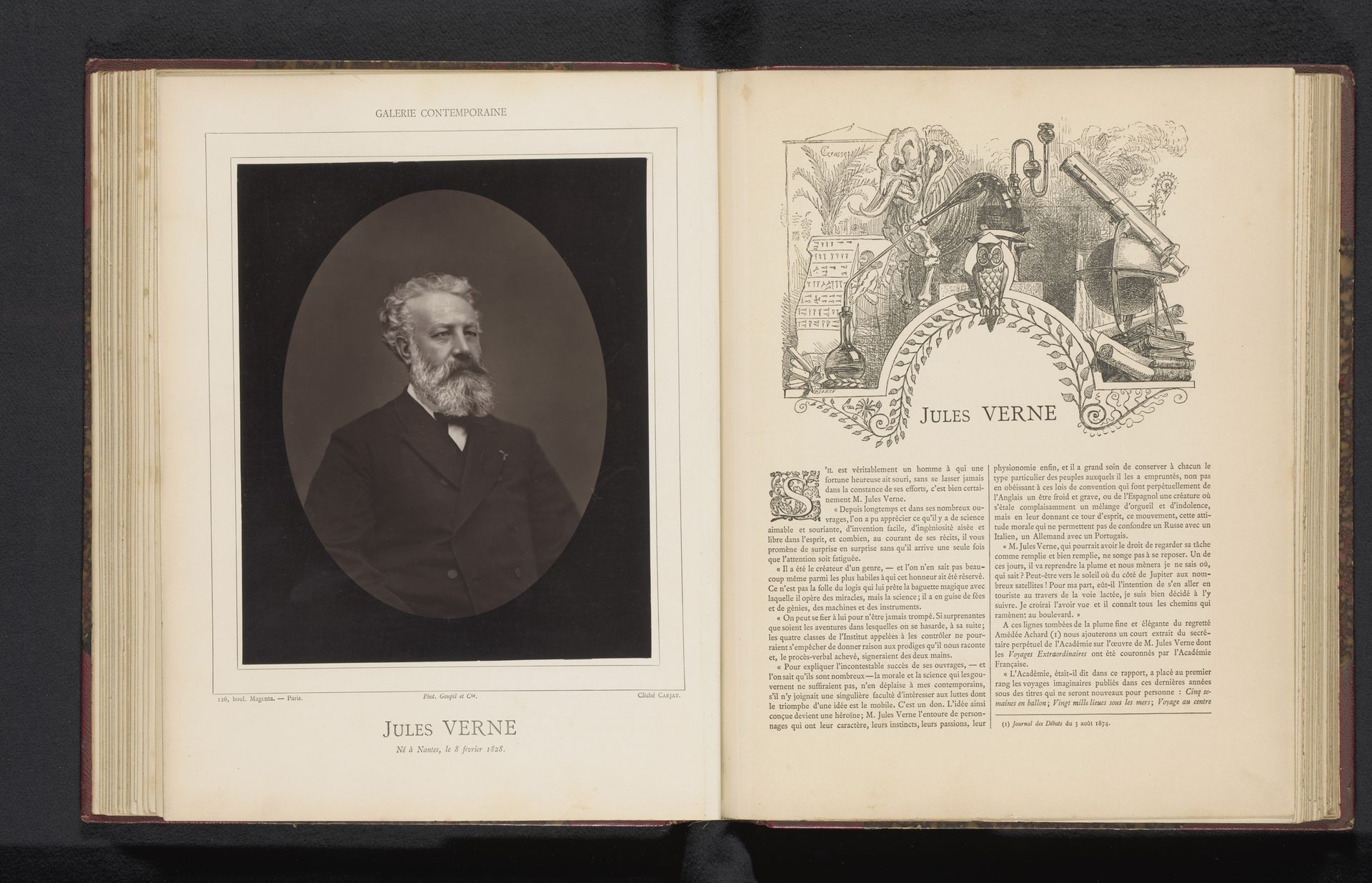 Portret van Jules Verne by Etienne Carjat