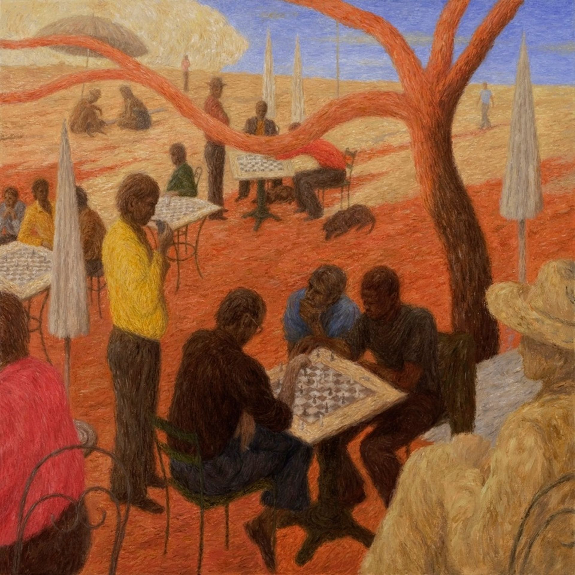 Chess Players on the Beach by Iwo Zaniewski