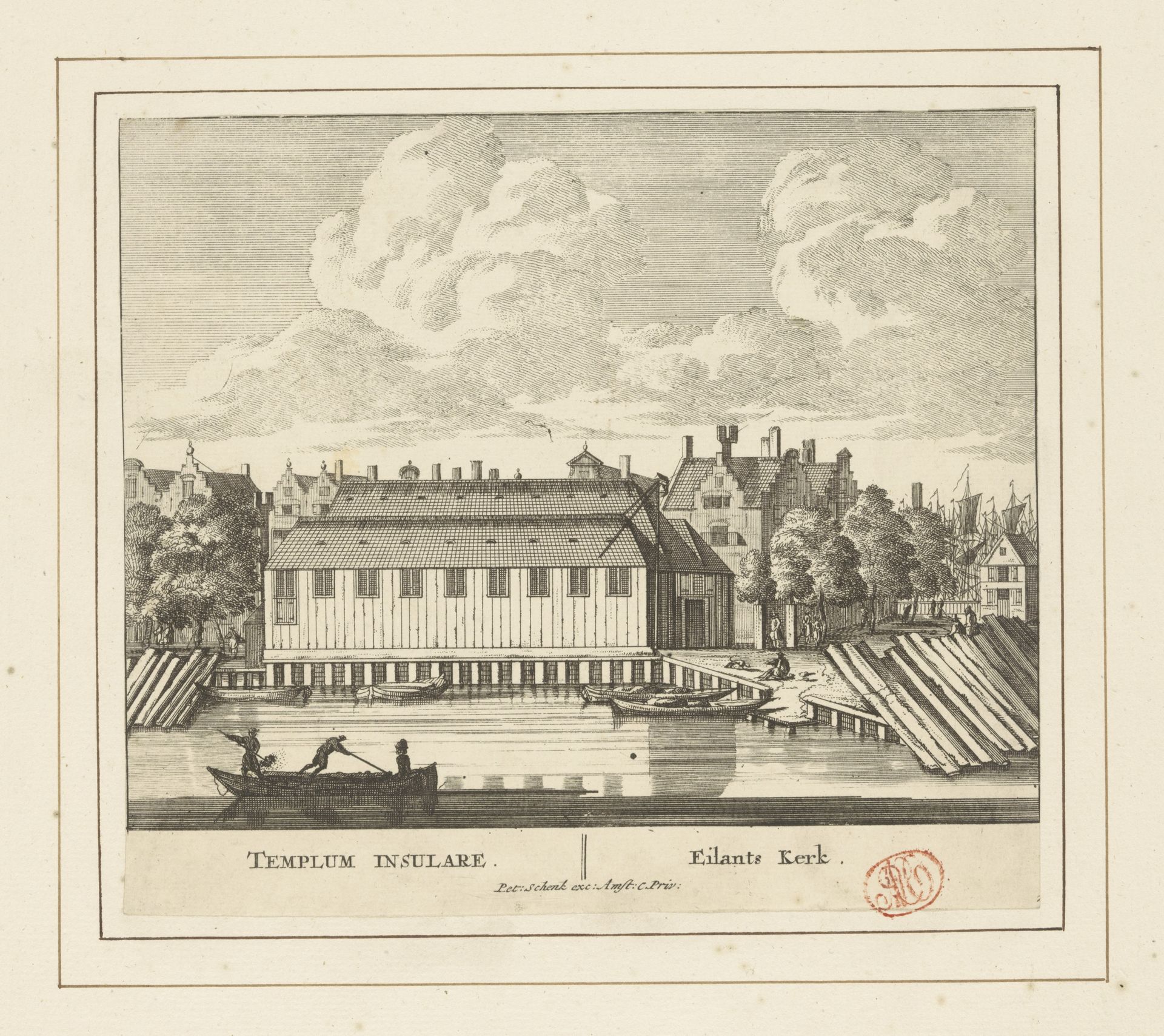 Gezicht op de Eilandskerk te Amsterdam by Anonymous