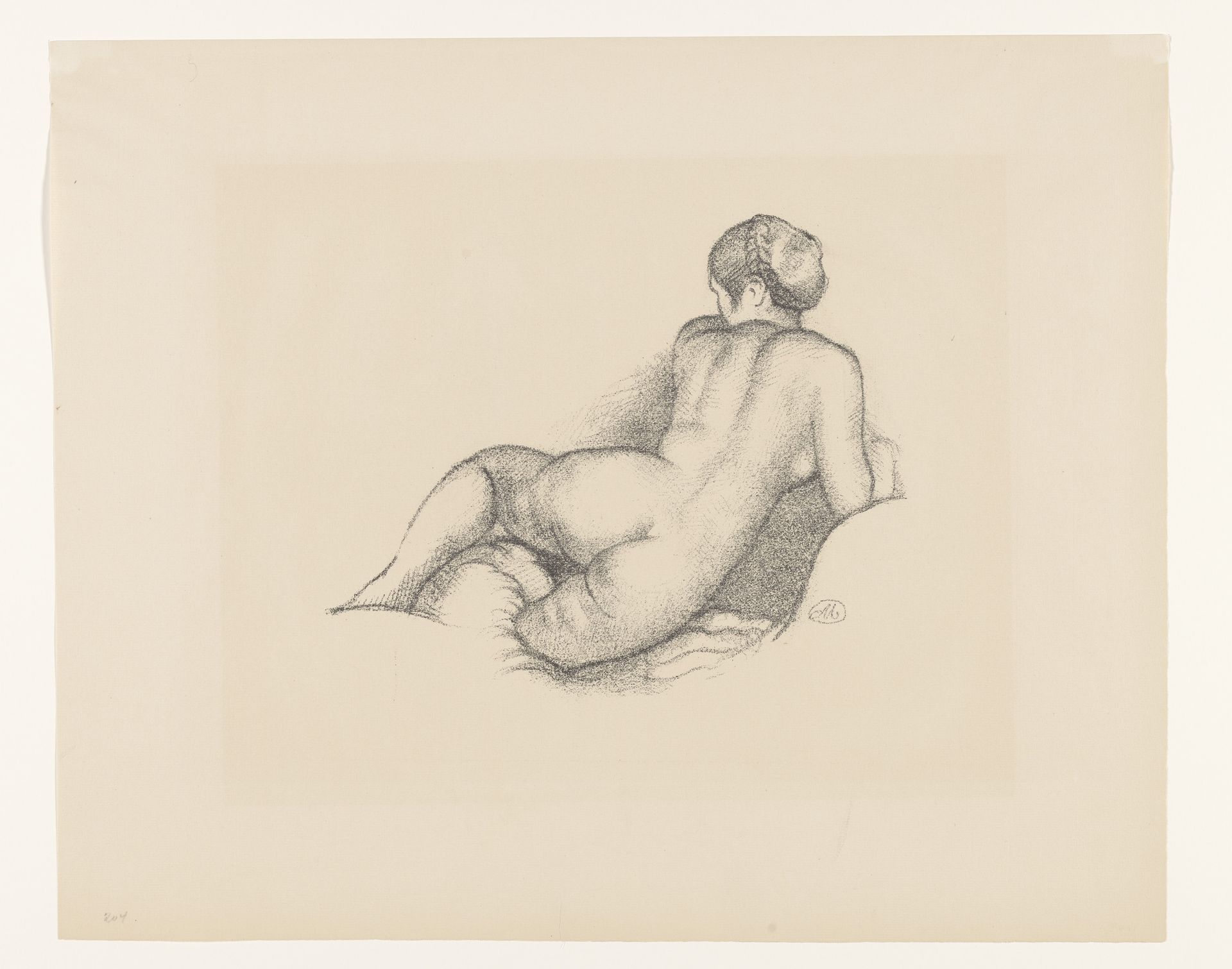 Vrouwelijk naakt, op de rug gezien by Aristide Maillol