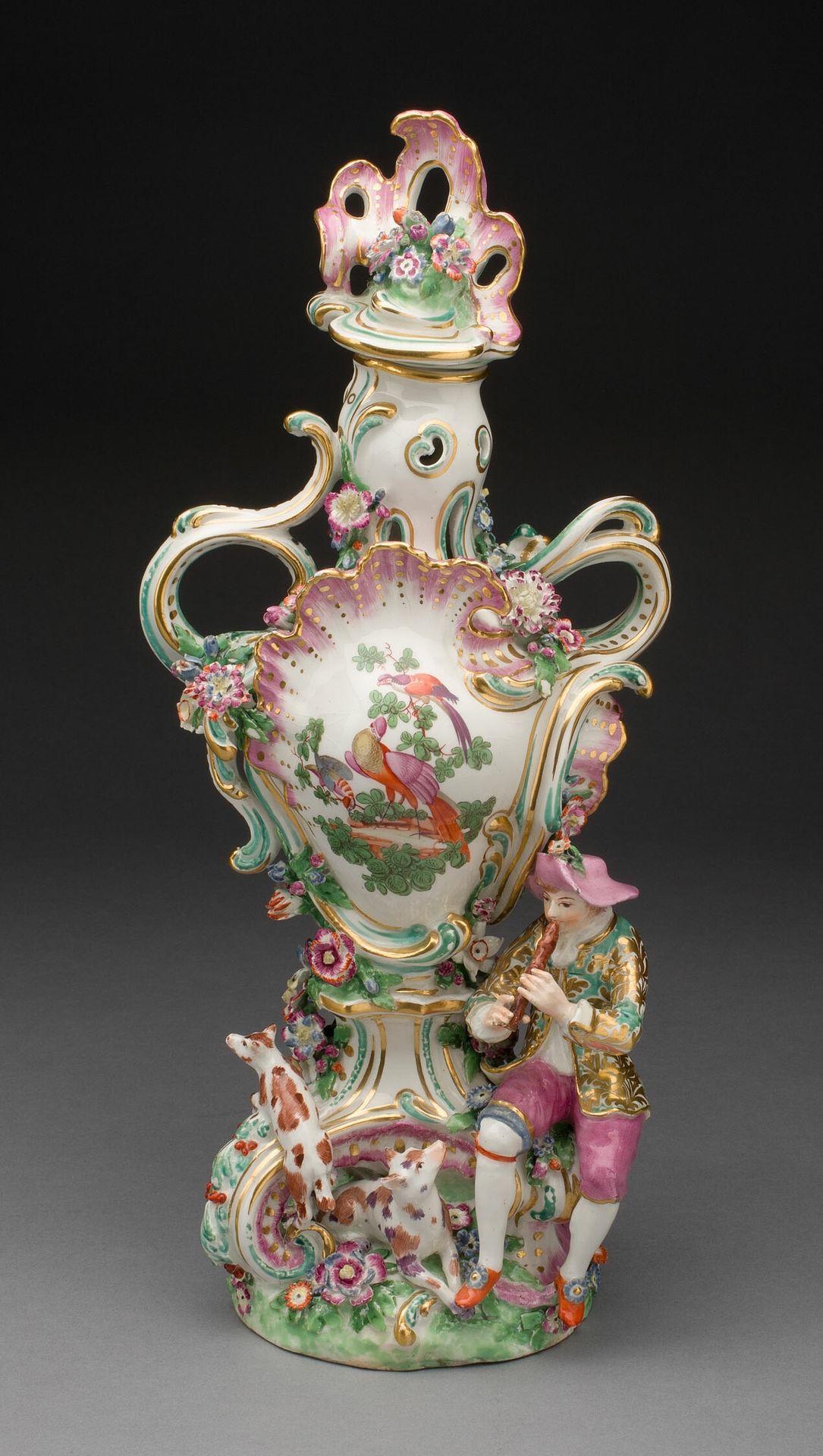 Potpourri Vase with Shepherd by Chelsea Factory
