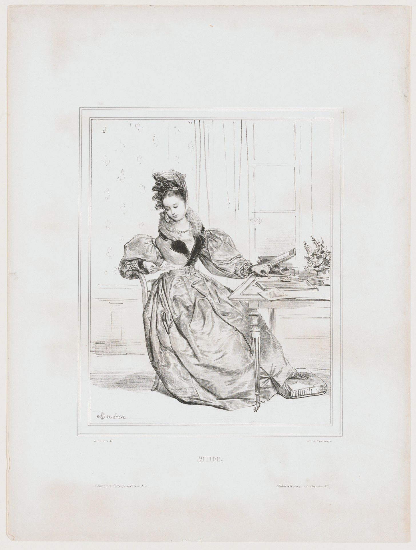 Midi. Mme. A. Deveria by Achille Devéria