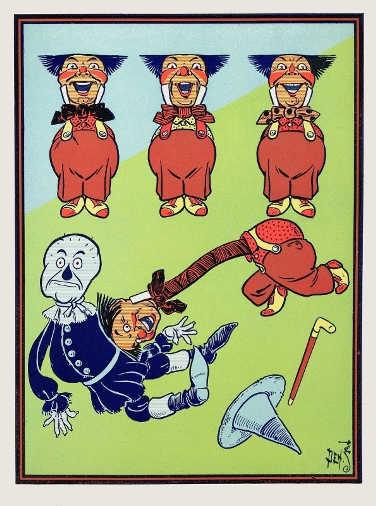 The head shot forward and struck the Scarecrow by William Wallace Denslow