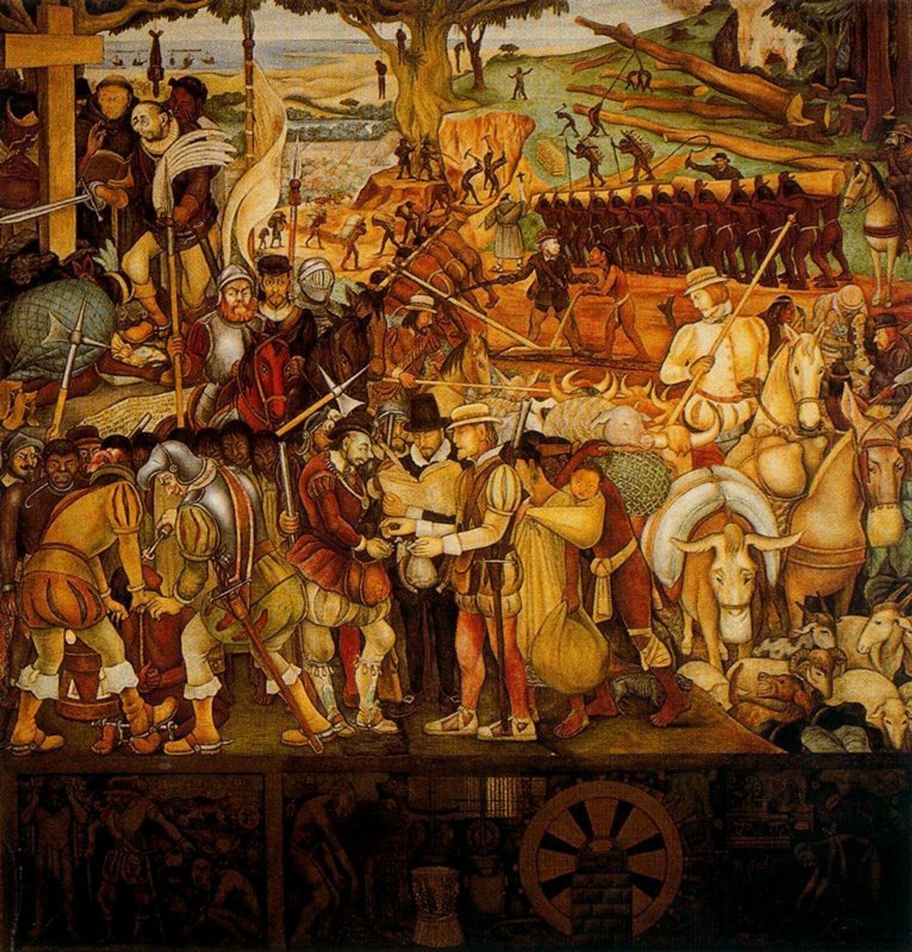 Colonisation, 'The Great City of Tenochtitlan' by Diego Rivera