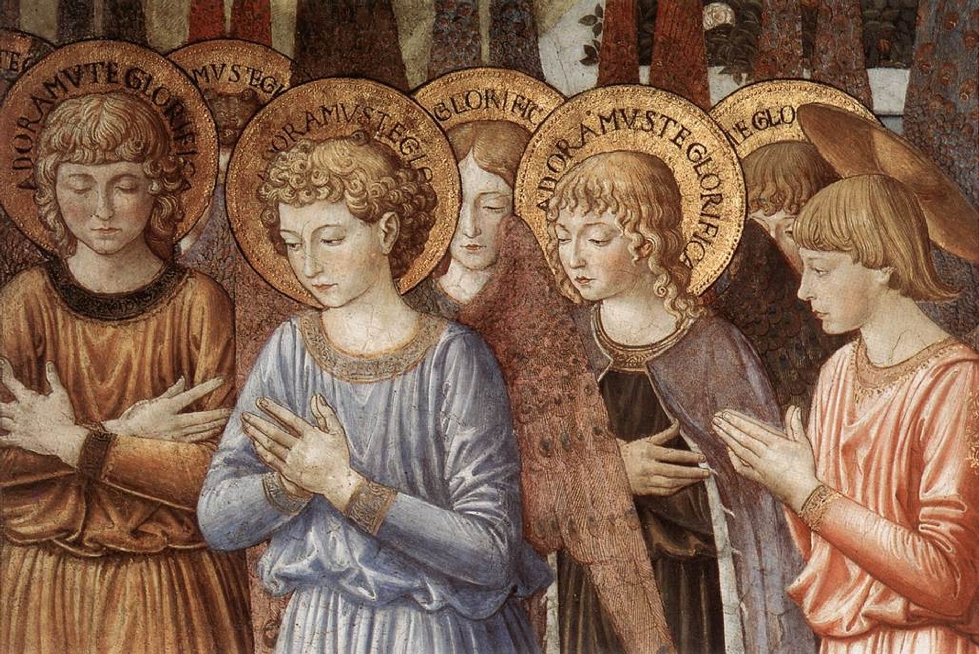 Angels Worshipping (detail) by Benozzo Gozzoli