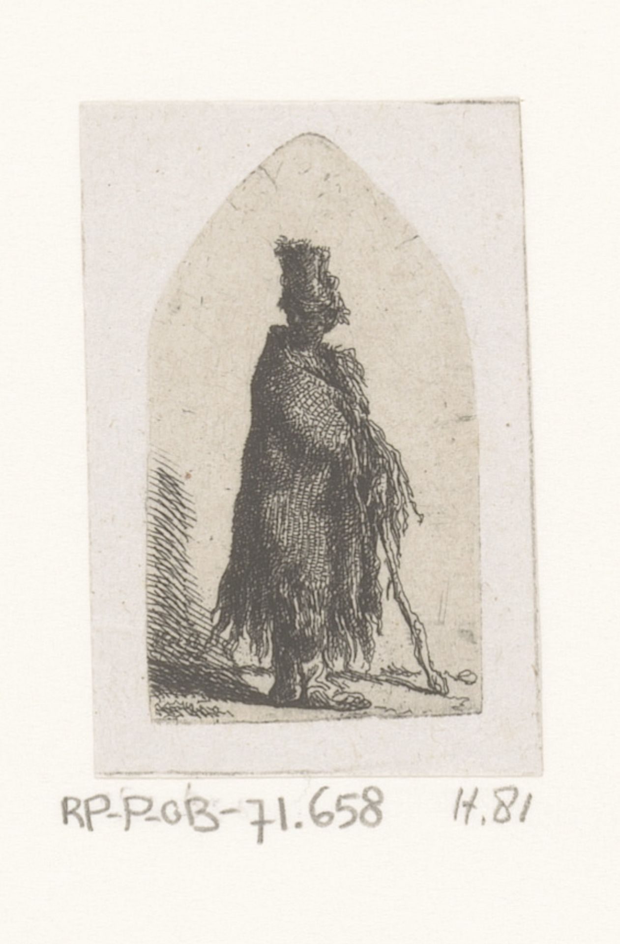 Man in een lange mantel by Jean-Pierre Norblin de la Gourdaine