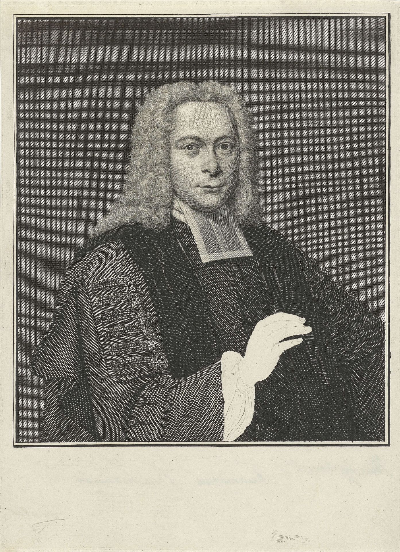 Portret van Frans Burman (II) by Jacob Folkema