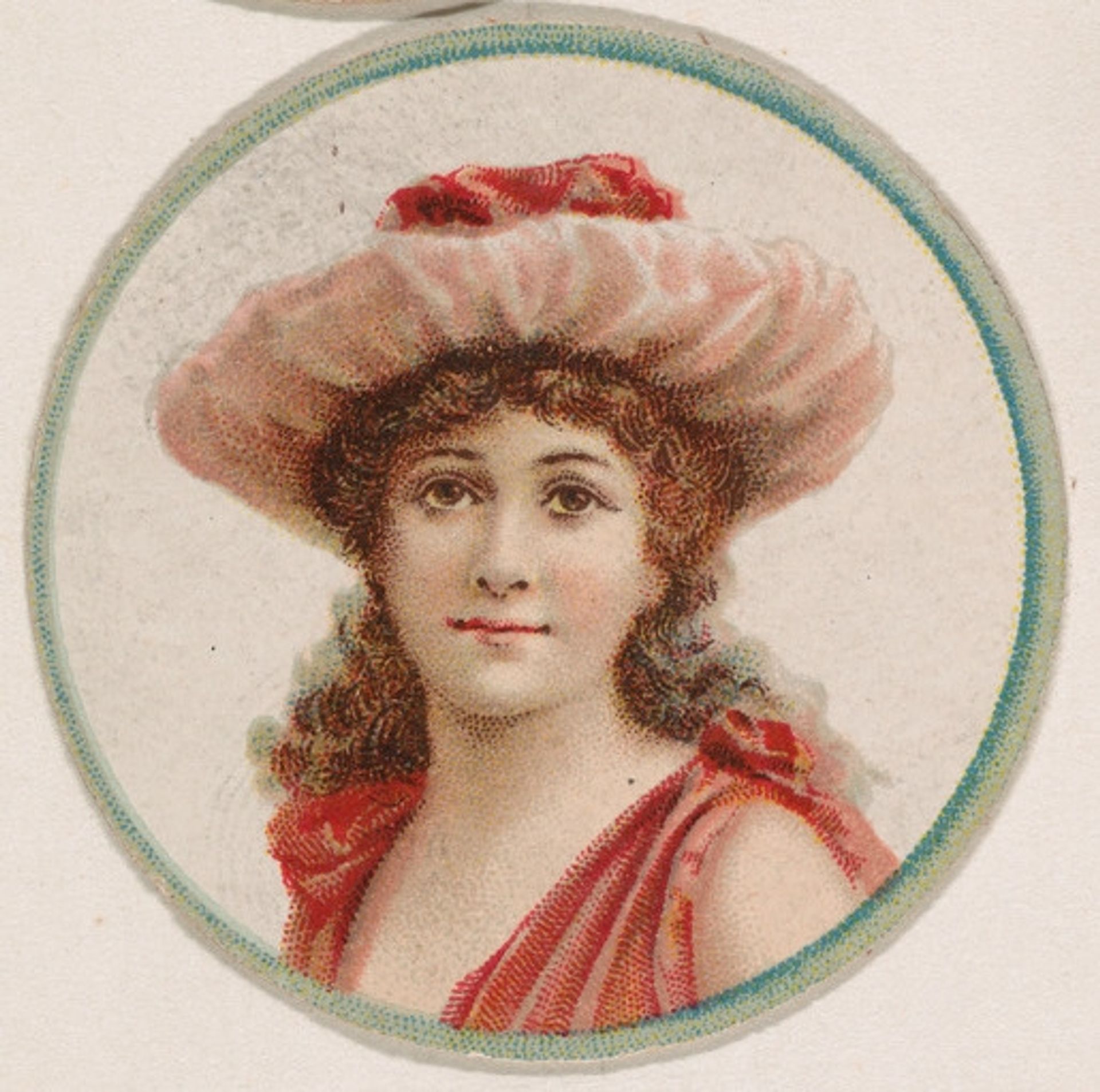 Woman wearing brimmed hat, from the Novelties series (N228, Type 2) issued by Kinney Bros. by Kinney Brothers Tobacco Company