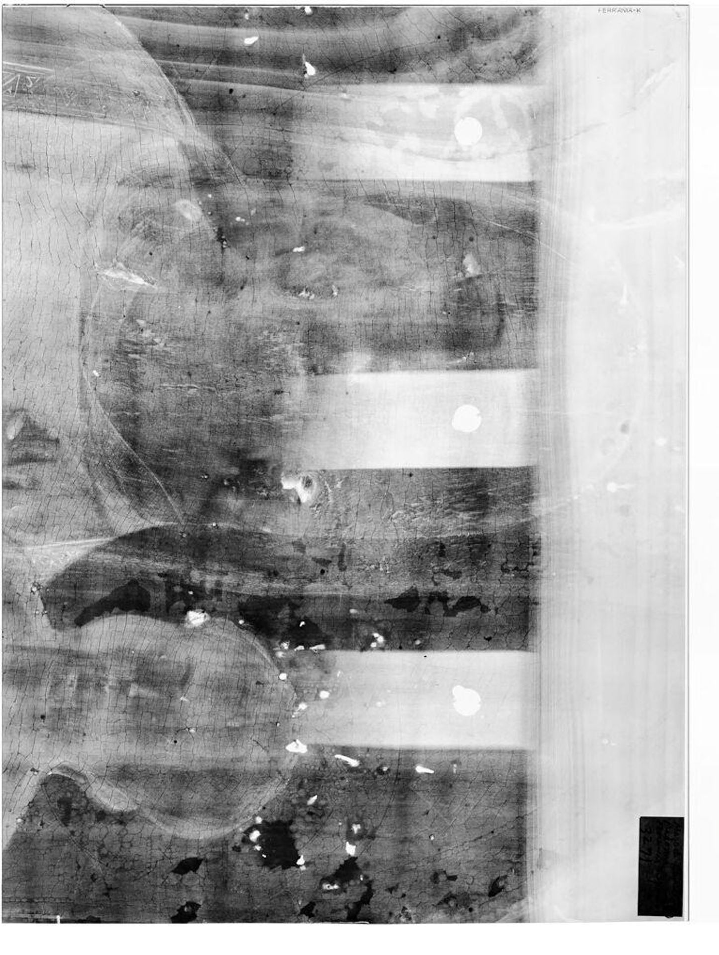 X-radiograph(s) of "Madonna and Child with Four Saints" by Artist of original: Maso di Banco