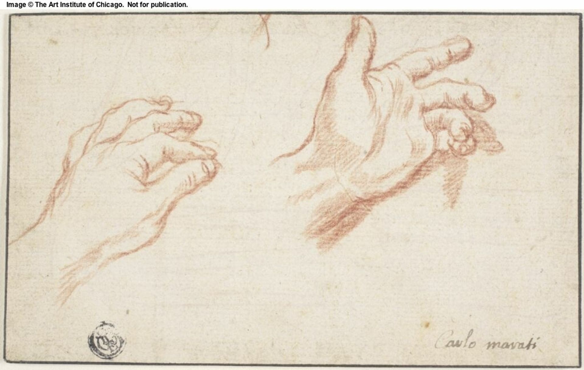 Two Sketches of Left Hand by Carlo Maratti