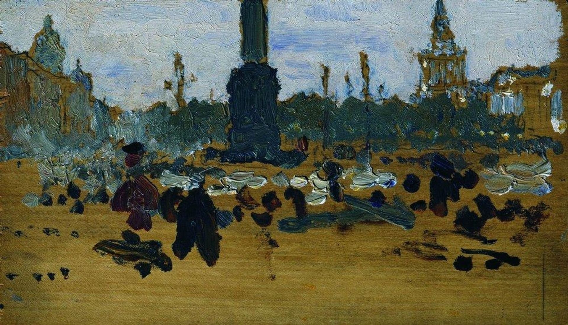 On Palace Square in St. Petersburg by Ilya Repin