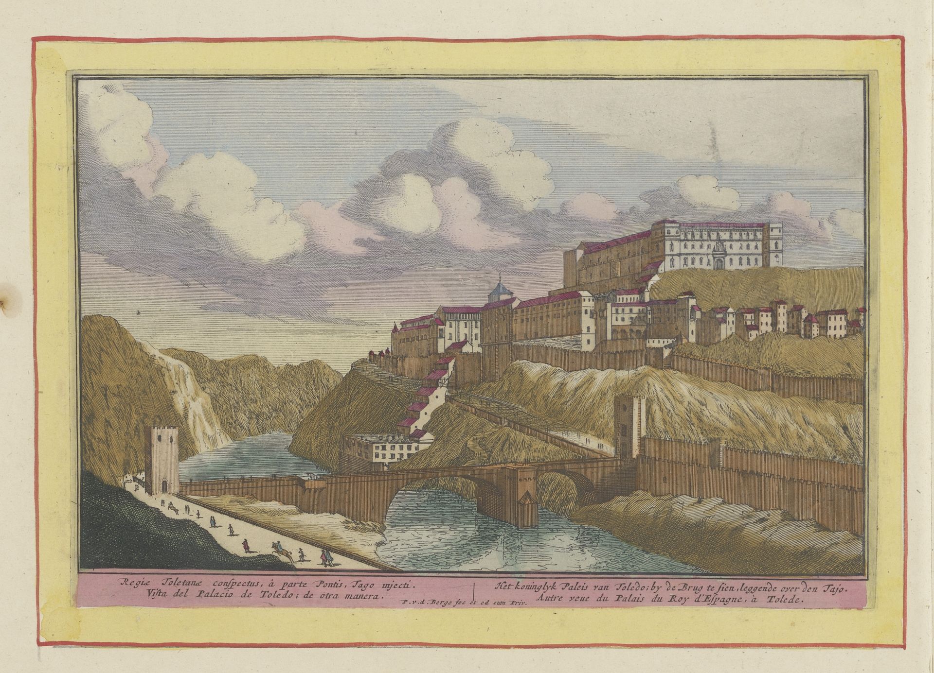 Gezicht op het Alcázar te Toledo by Pieter van den Berge