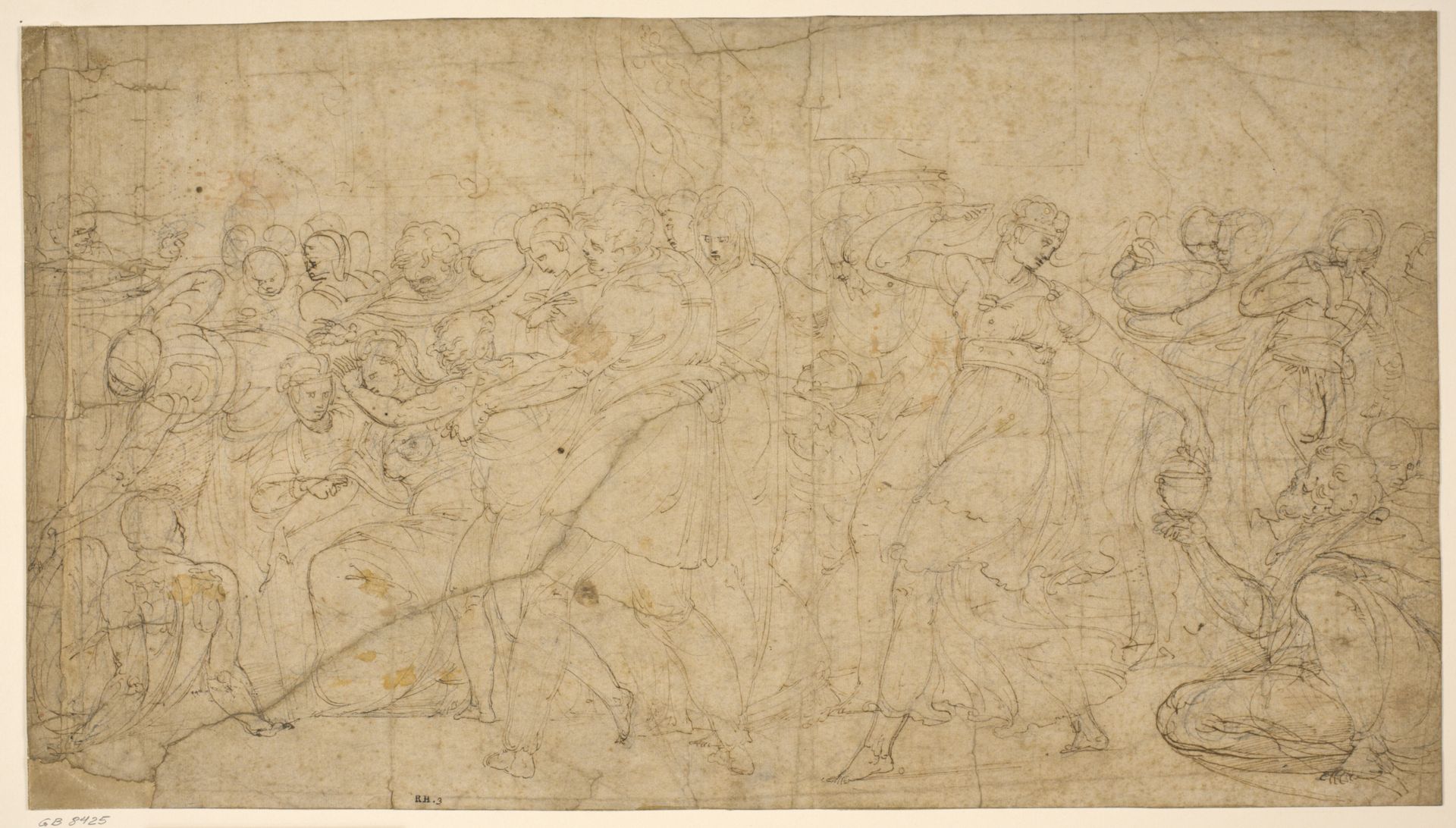 A Bacchic procession by Battista Franco