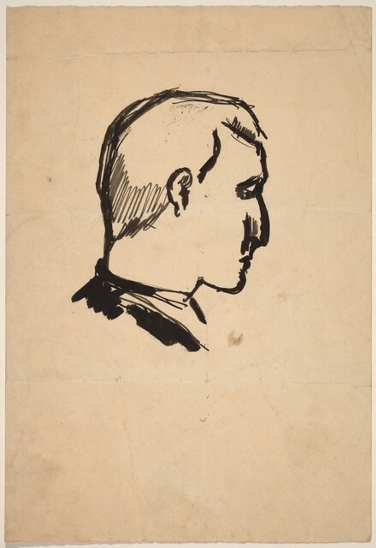 Head of a Man in Profile to the Right by Mark Rothko