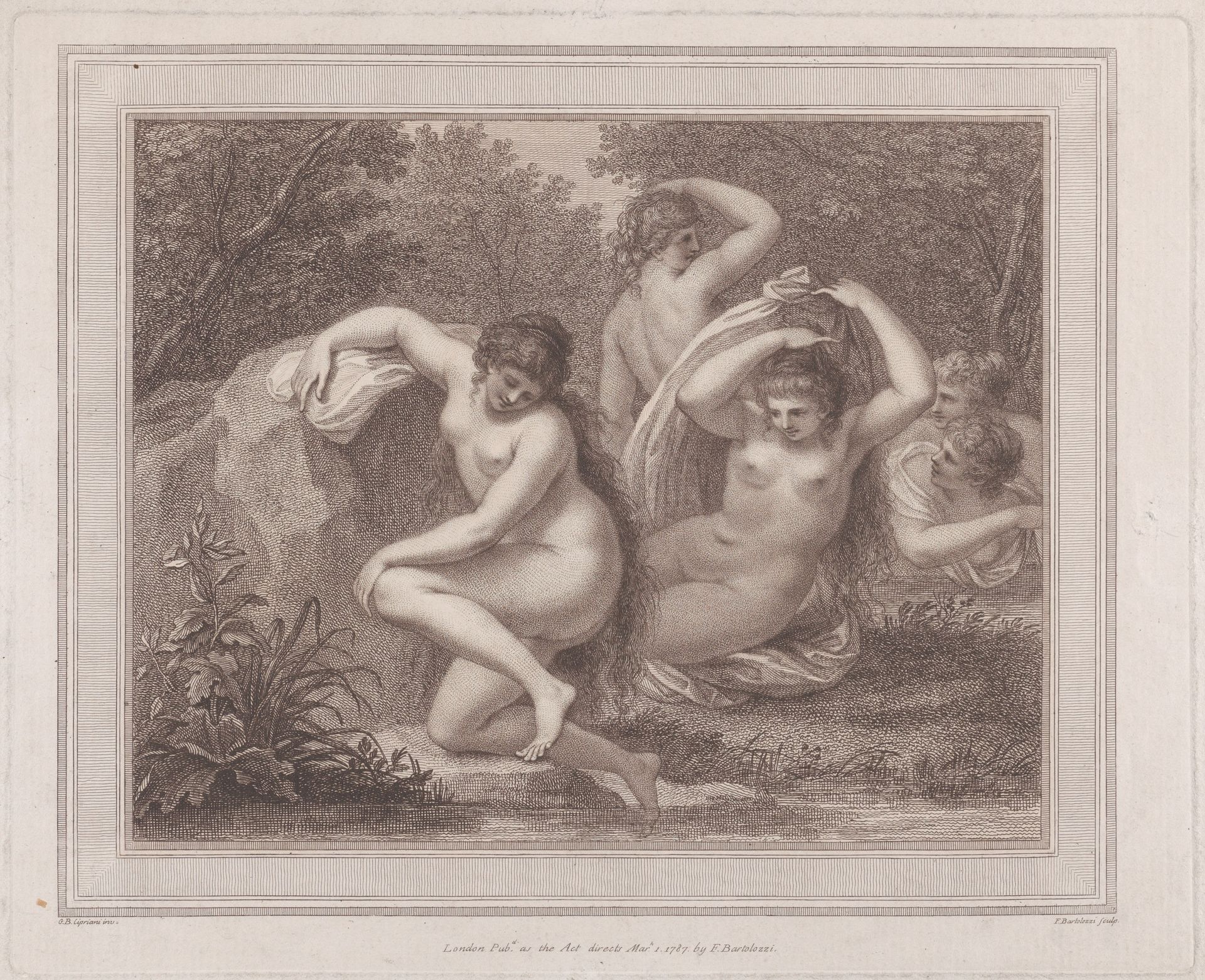 Bathing Nymphs by Francesco Bartolozzi