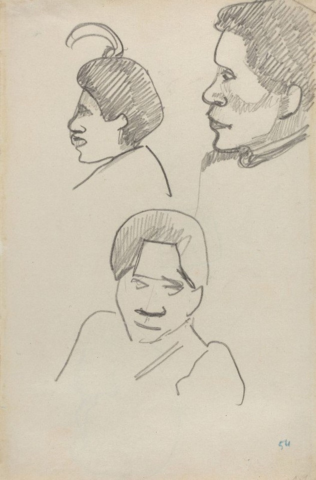 Tahitian Heads by Paul Gauguin