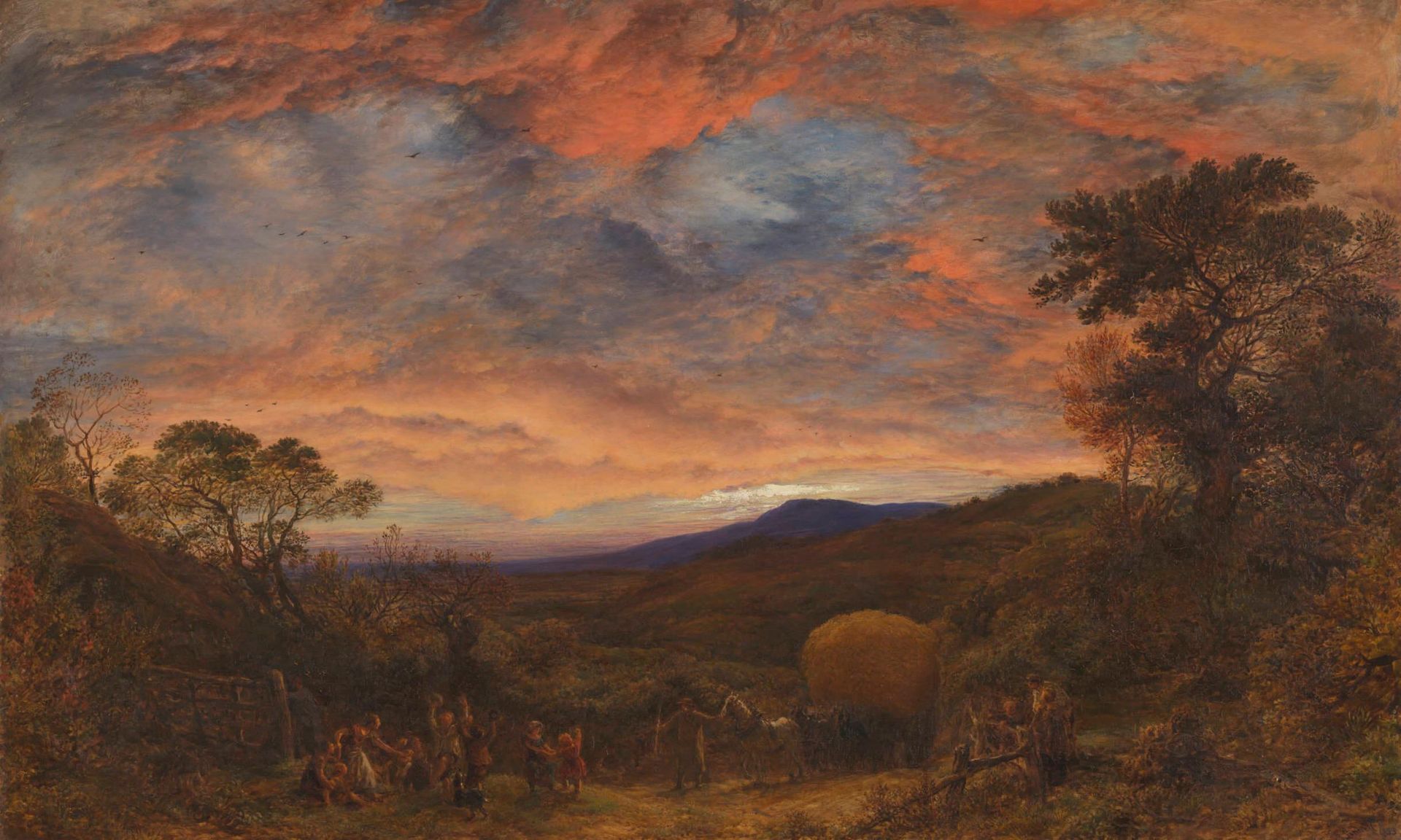 Harvest Home, Sunset: The Last Load by John Linnell