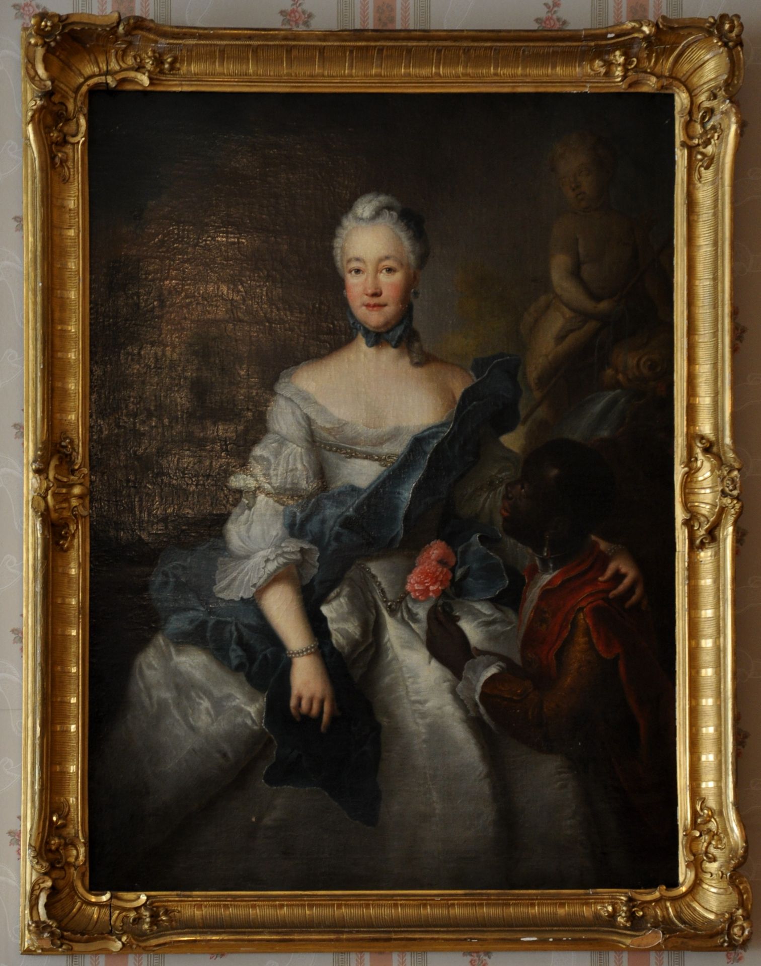 Сaroline of Hesse Darmstadt with her Moors by Antoine Pesne