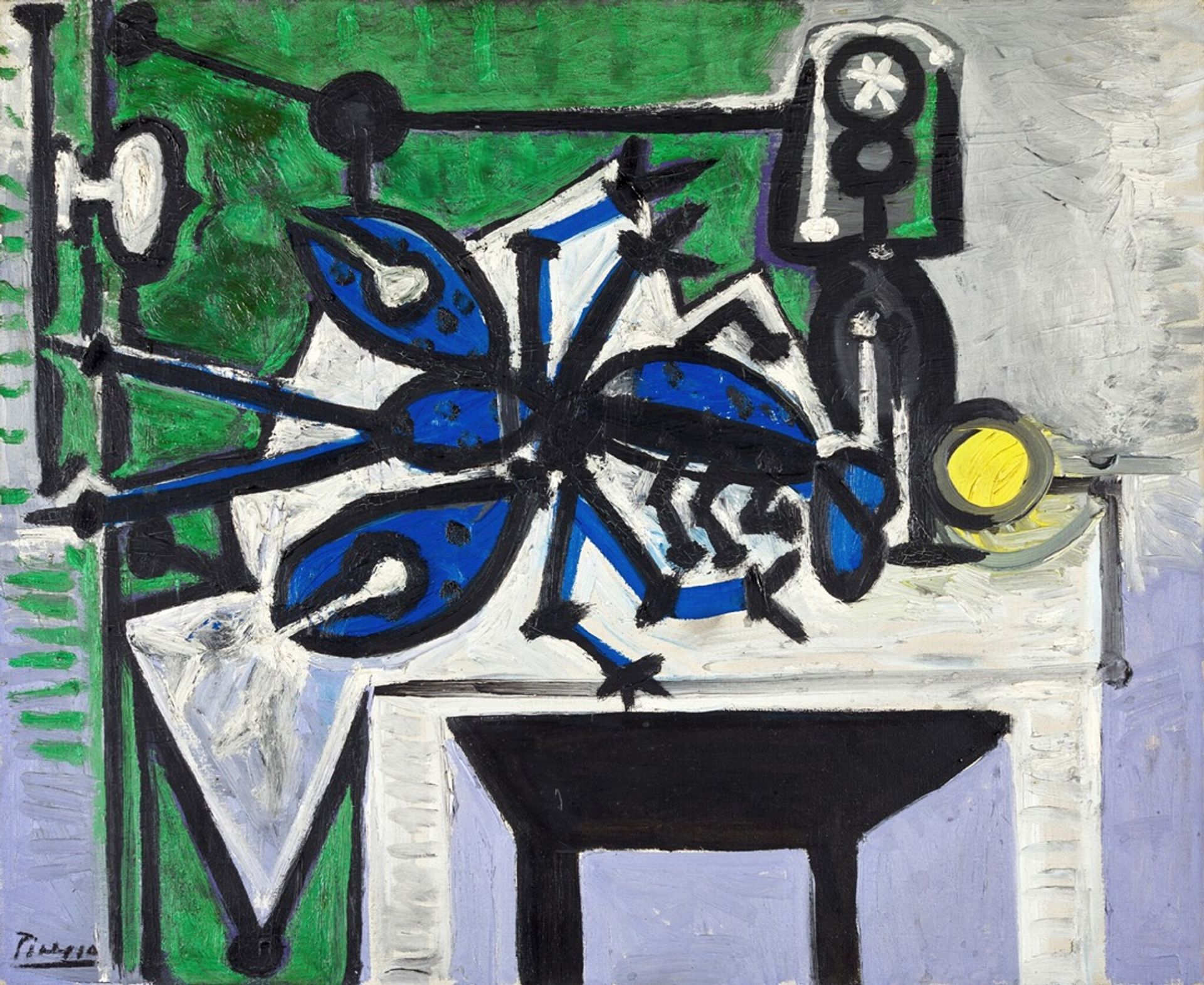 Crustacé et bouteille by Pablo Picasso