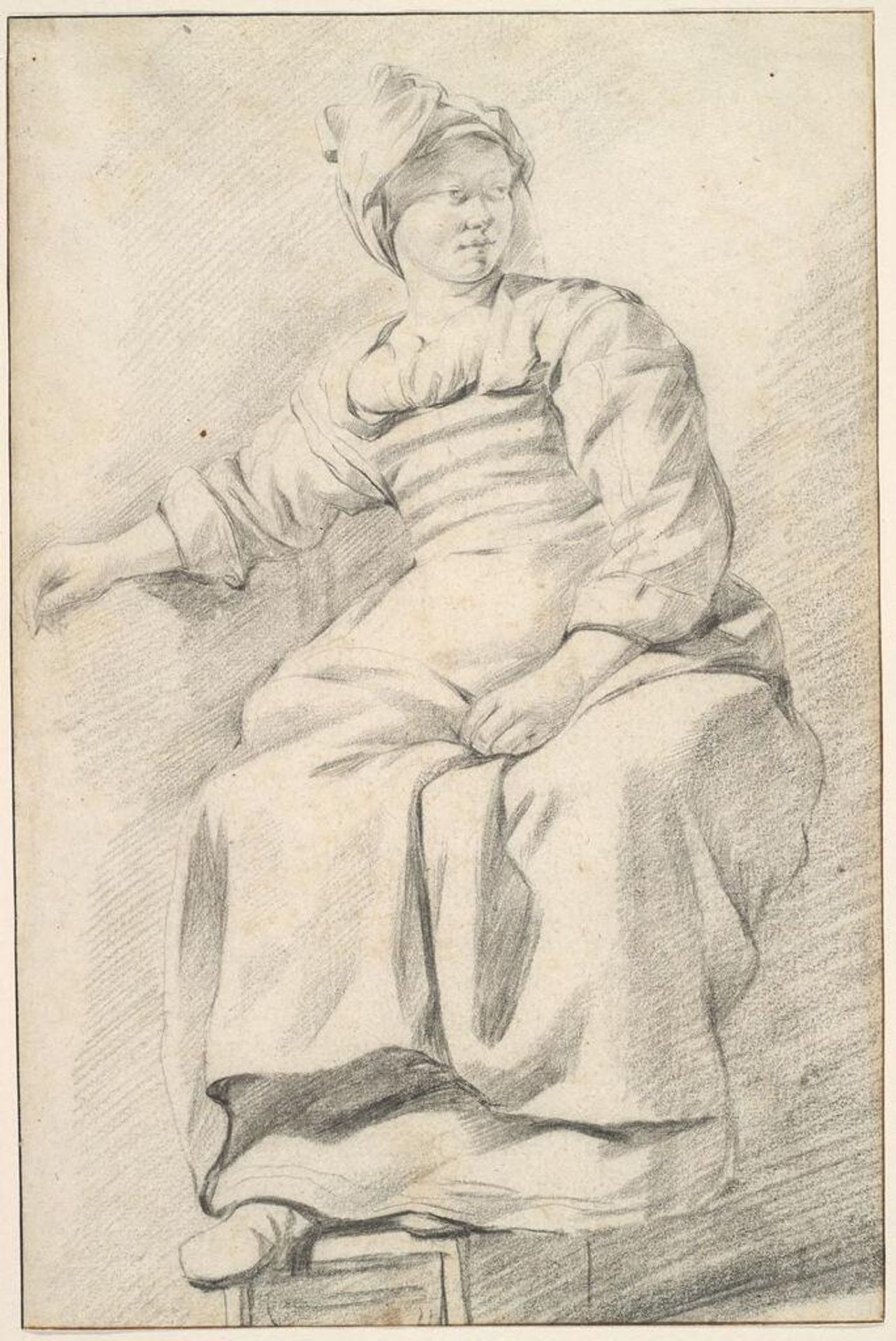 Study of a Seated Woman by Gerrit Adriaensz Berckheyde