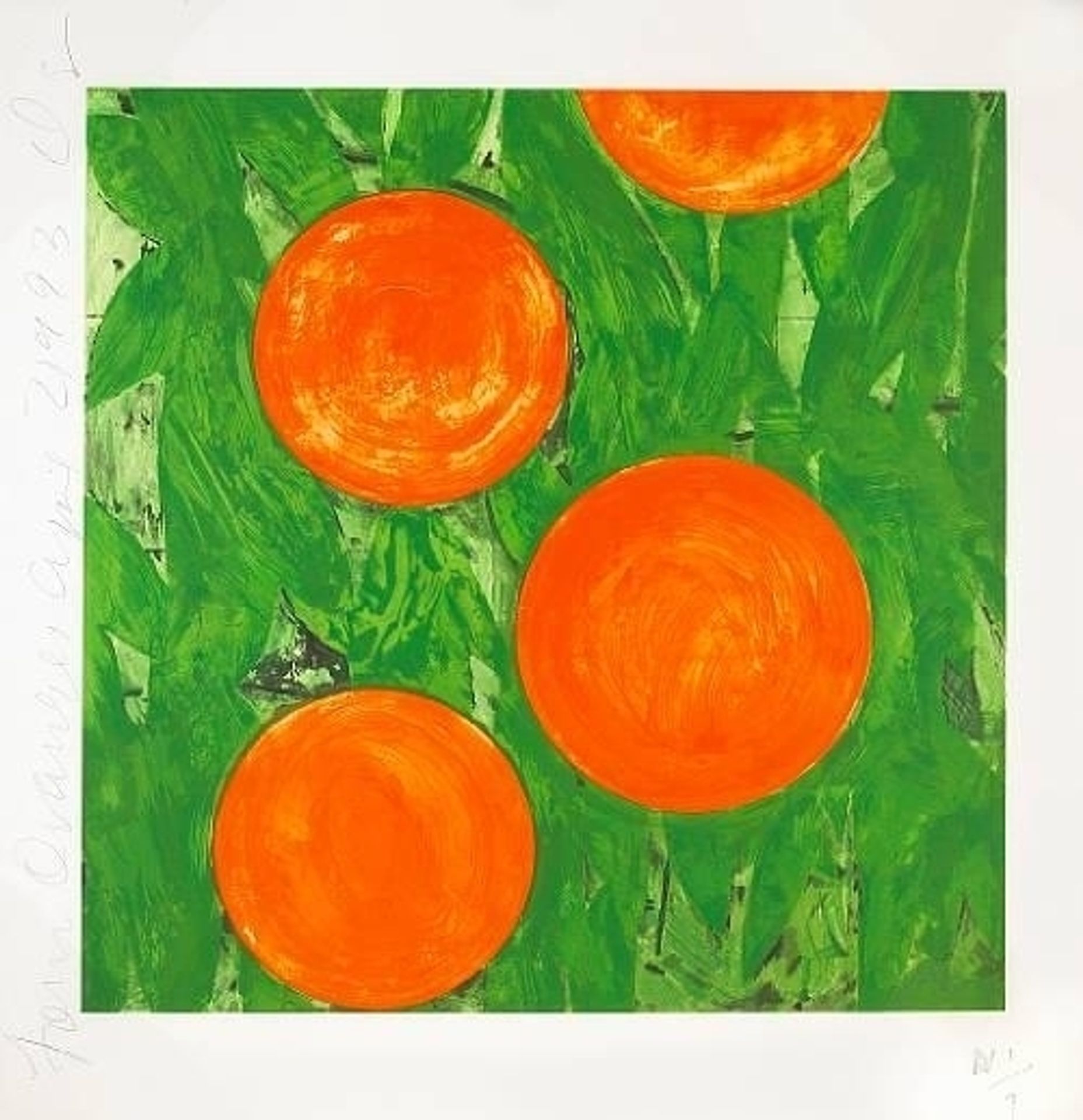 Four Oranges by Donald Sultan