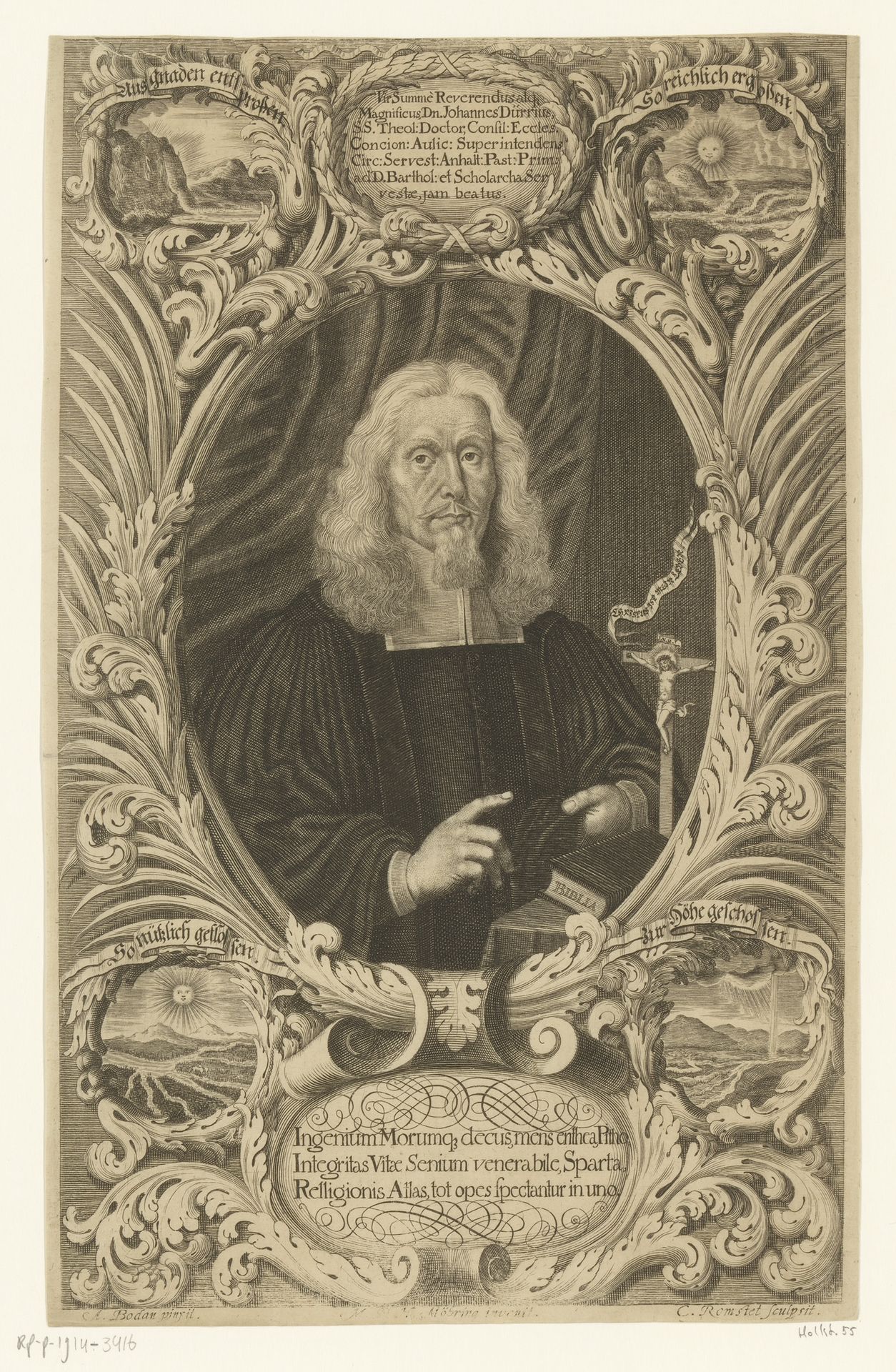 Portret van Johann Dürr by Christian Romstet