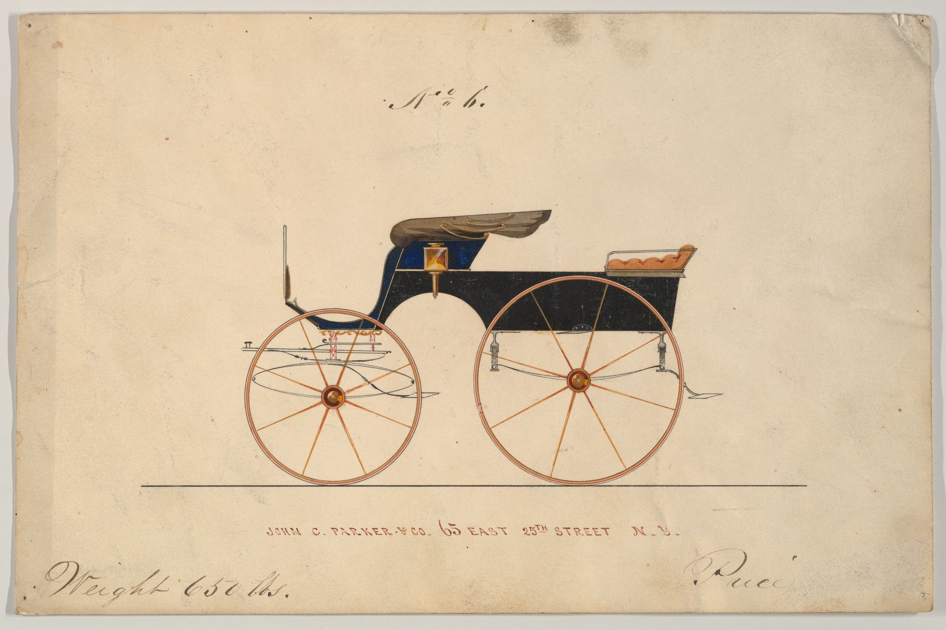 Design for Phaeton, no. 6 by John C. Parker & Co.