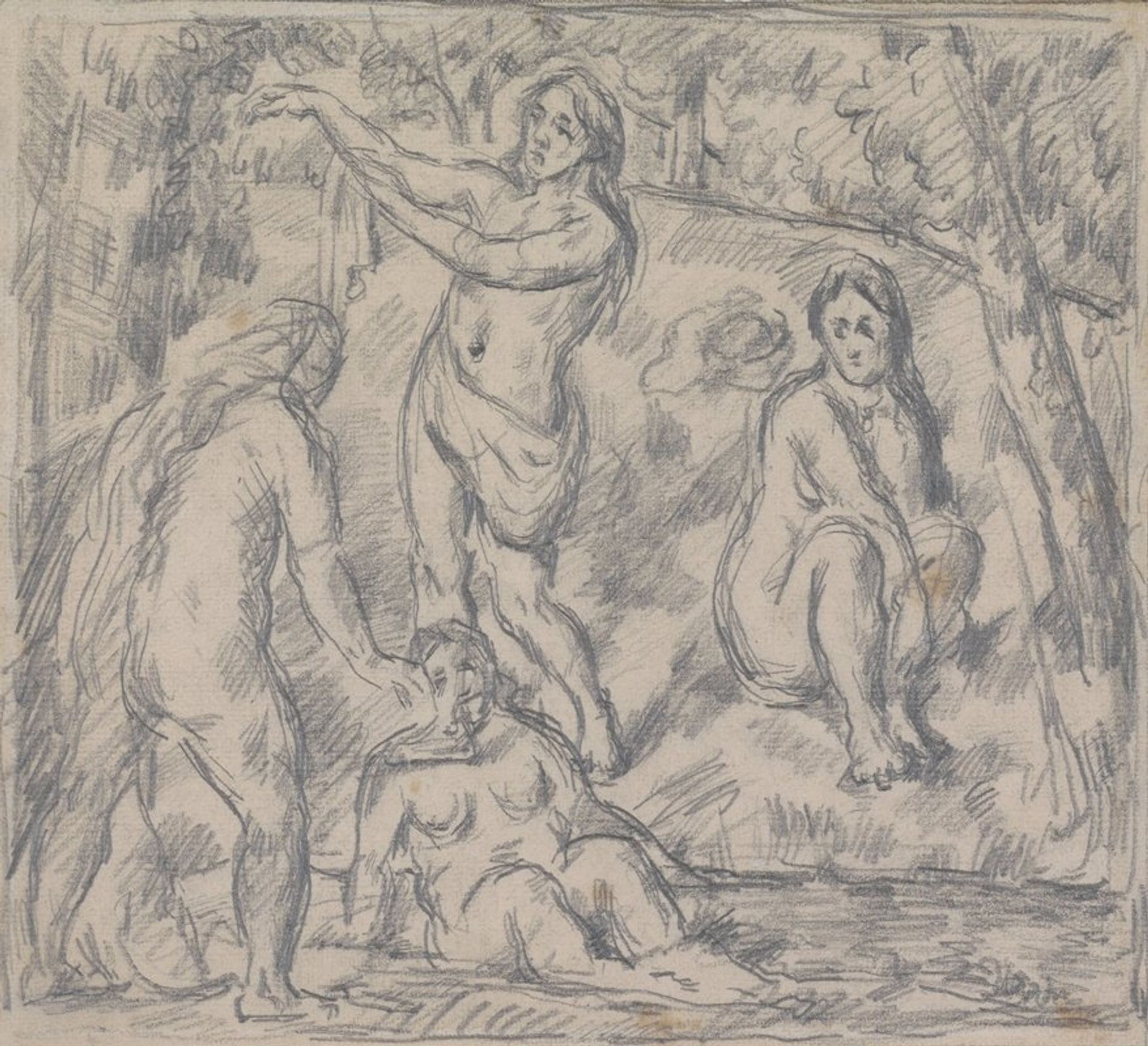 Study of Four Women Bathing by Paul Cézanne