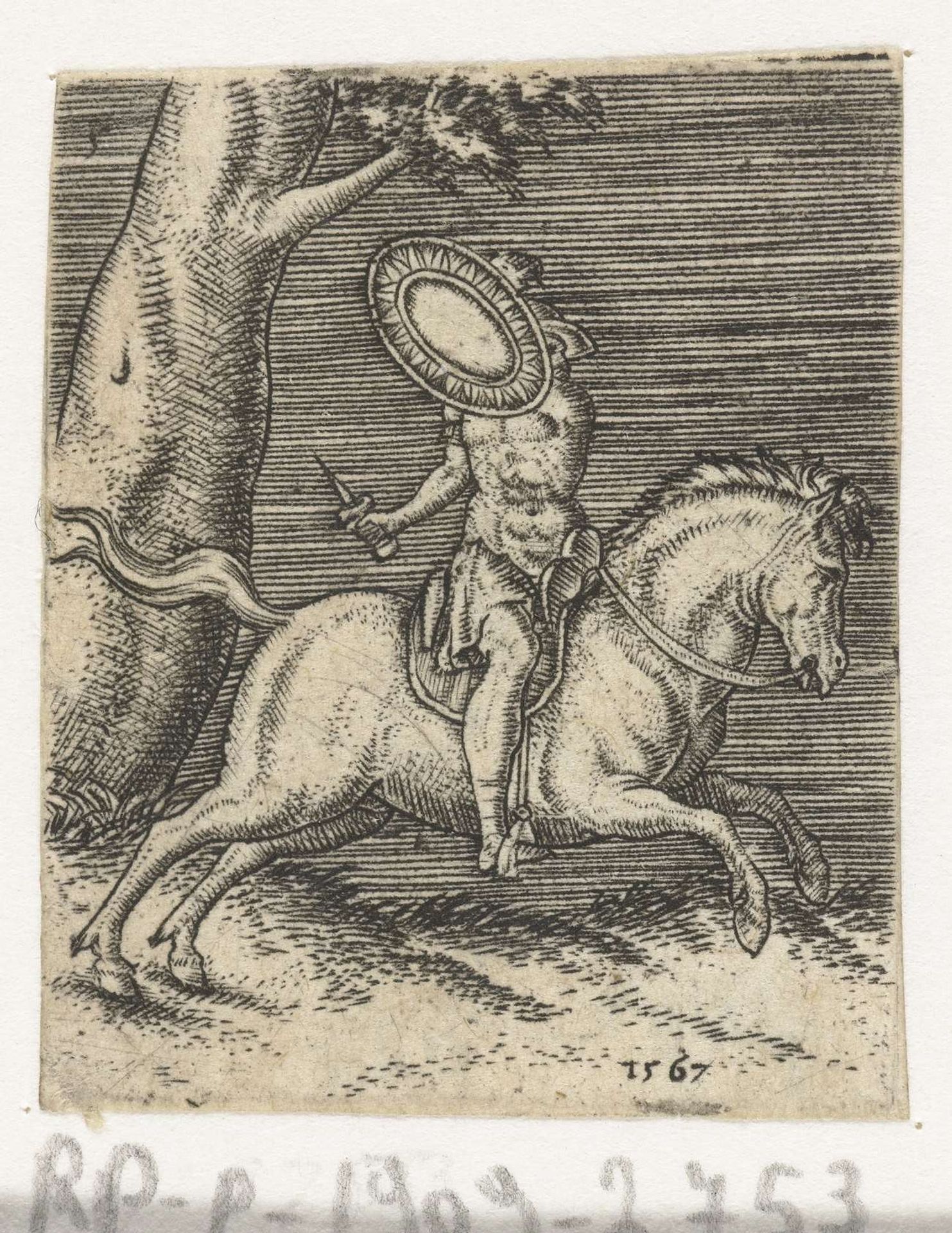 Romeinse ruiter te paard by Abraham de Bruyn