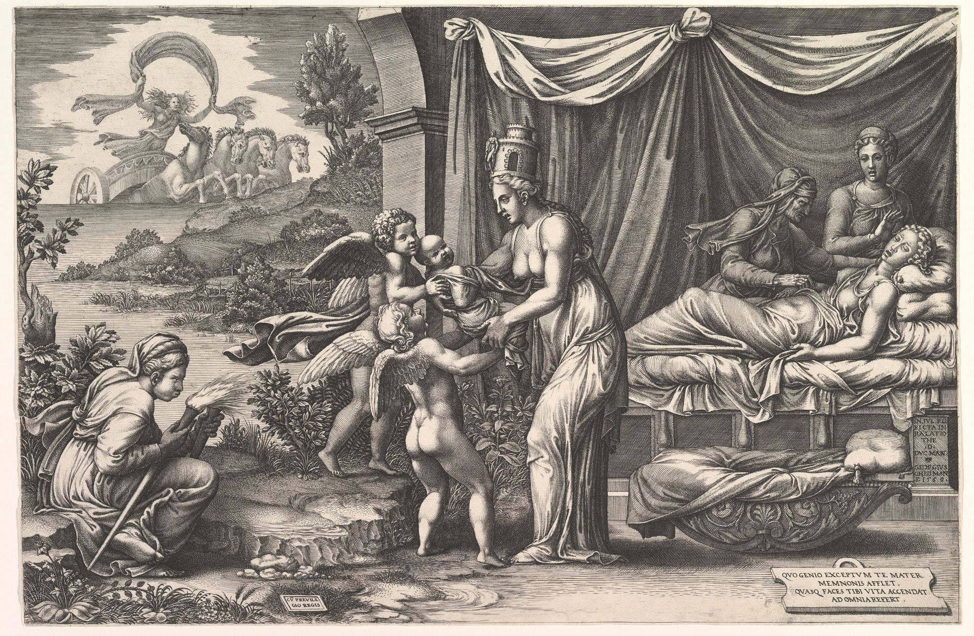 Allegory of Birth by Giorgio Ghisi