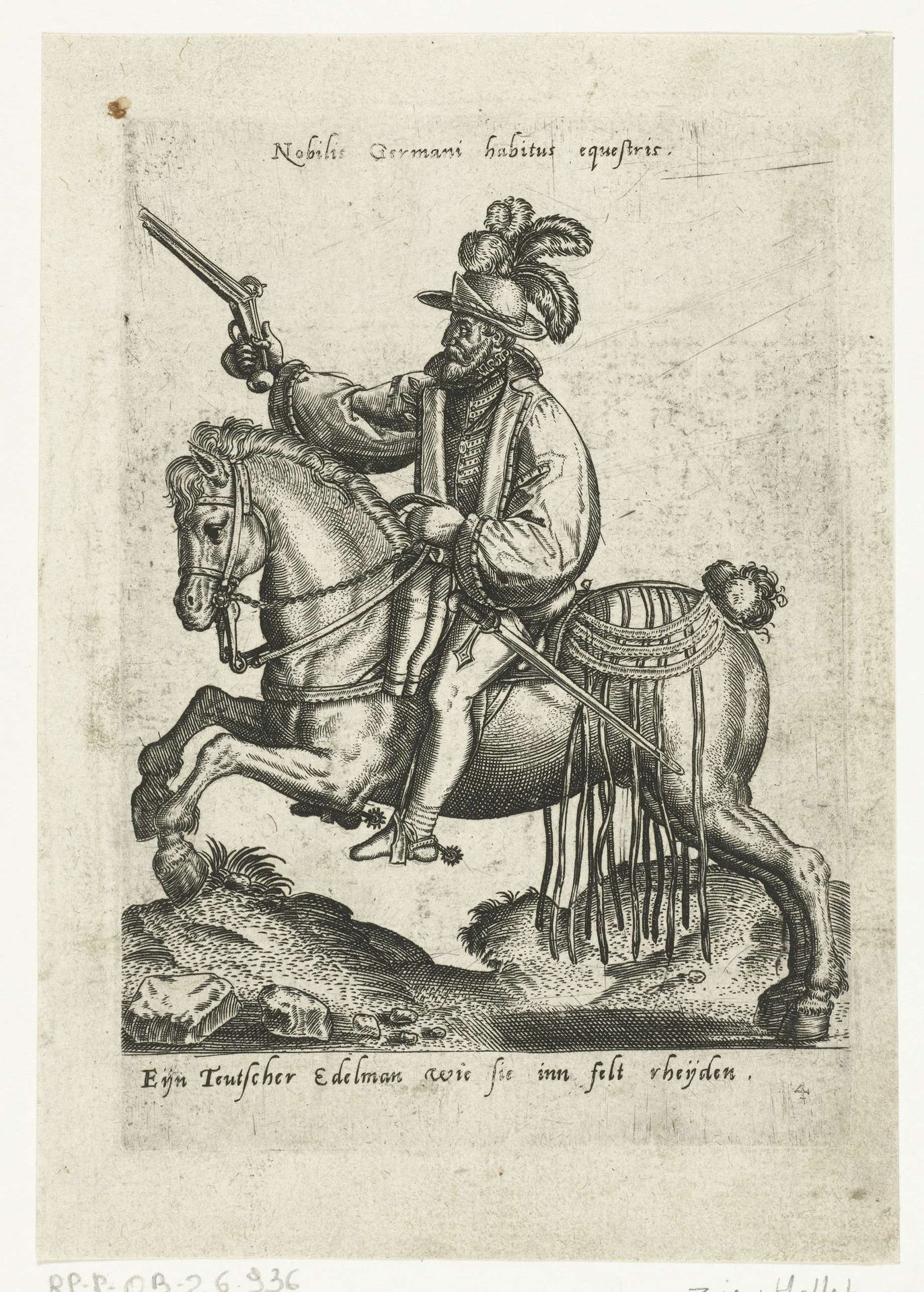 Duitse ruiter met pistool by Abraham de Bruyn