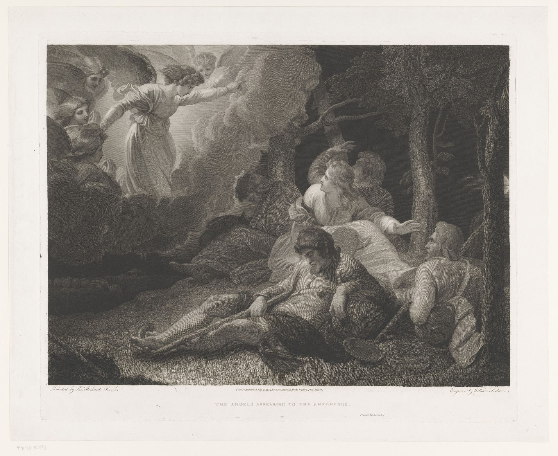 Verkondiging aan de herders by William Skelton
