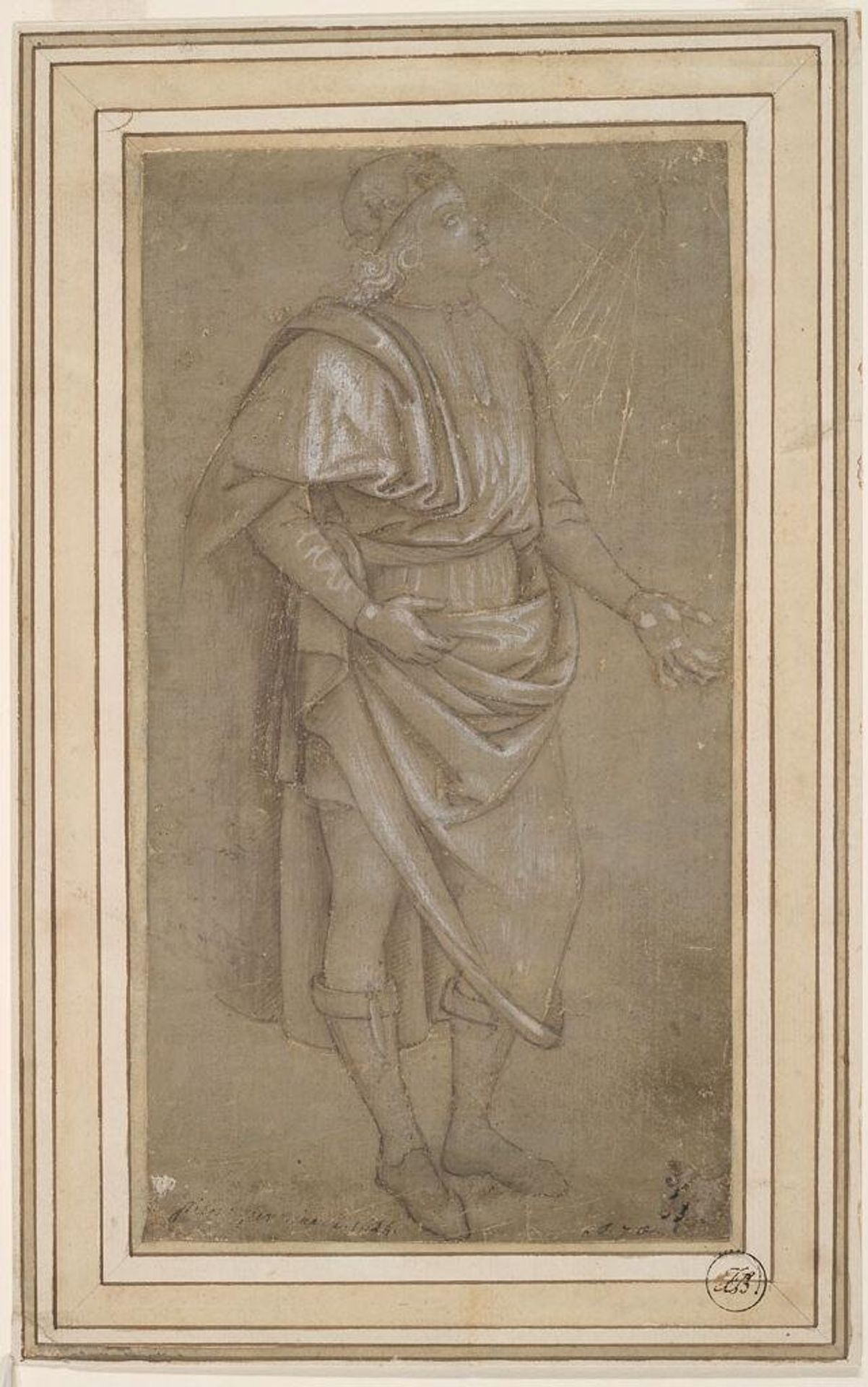 Young Man Facing Right by School of  Perugino