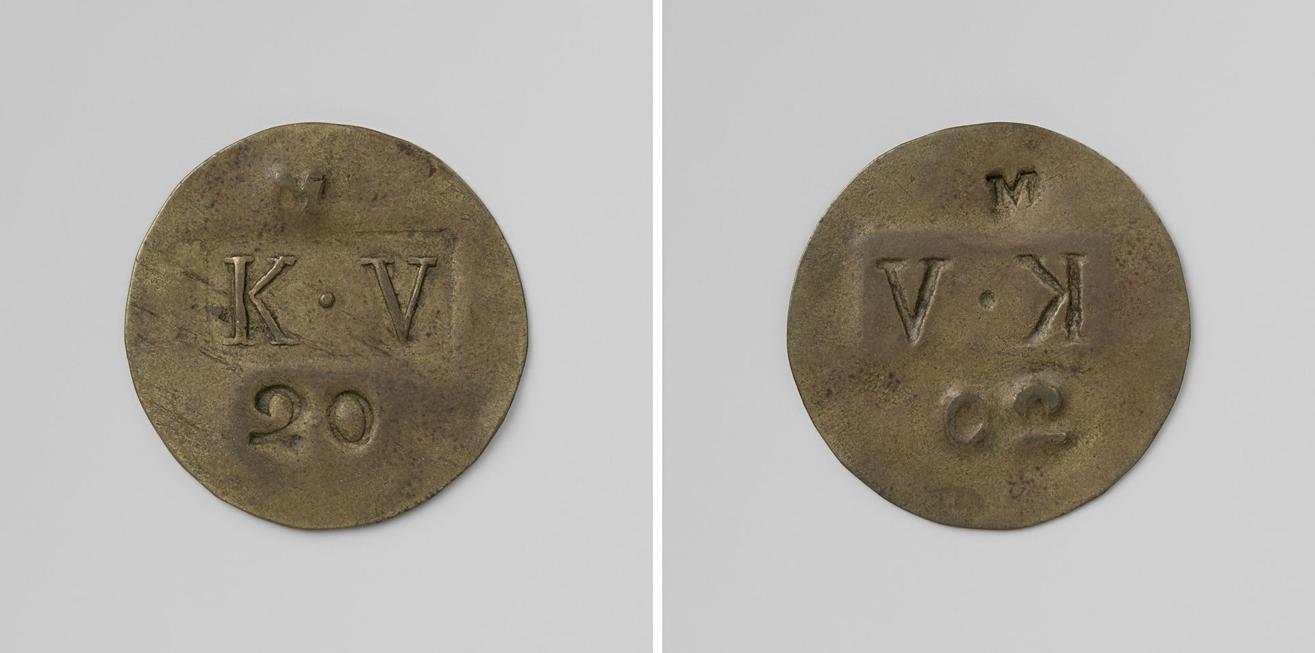 Kolonie Veenhuizen, huismunt geslagen op last van de Maatschappij van Weldadigheid ter waarde van twintig cent by Anonymous