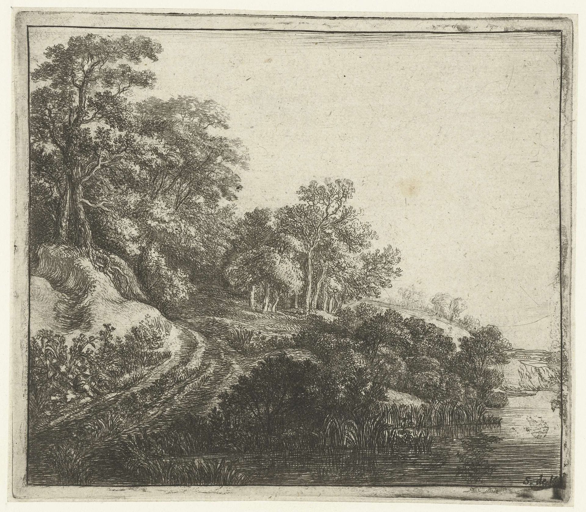 Heuvel met bebossing by Simon de Vlieger