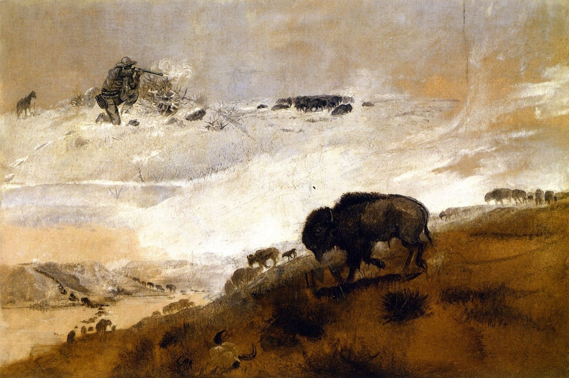The Stand. Crossing the Missouri by Charles M. Russell