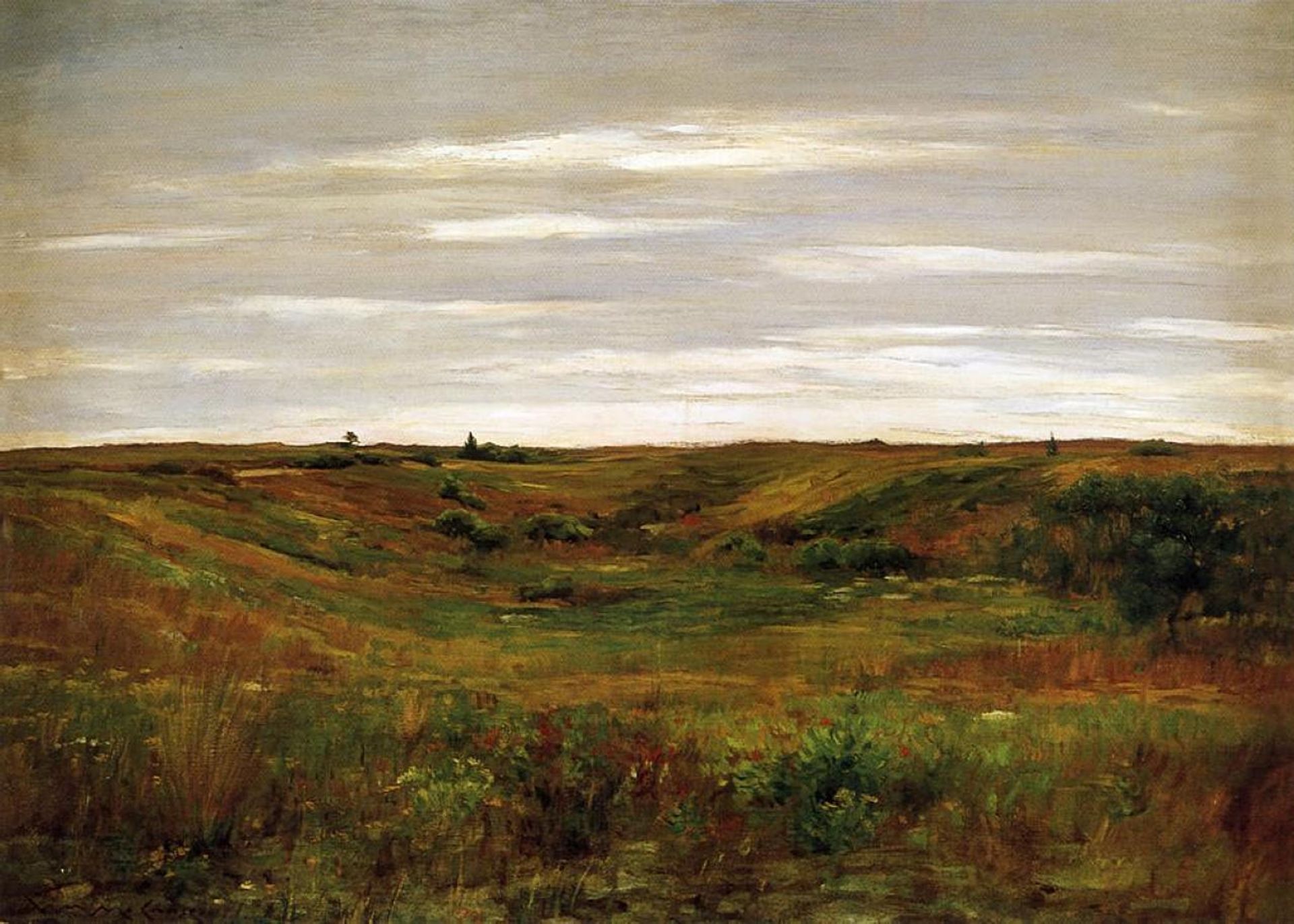 Landscape - A Shinnecock Vale by William Merritt Chase