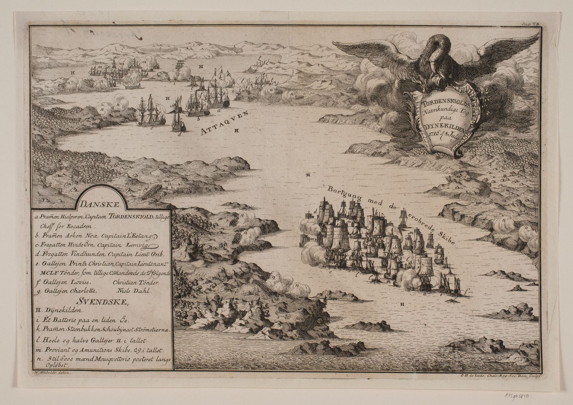 Tordenskjolds tog på Dynekilden 1716 by Odvardt Helmoldt de Lode