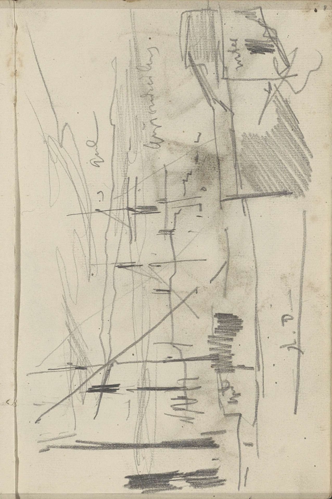 Gezicht in Amsterdam met schepen by George Hendrik Breitner