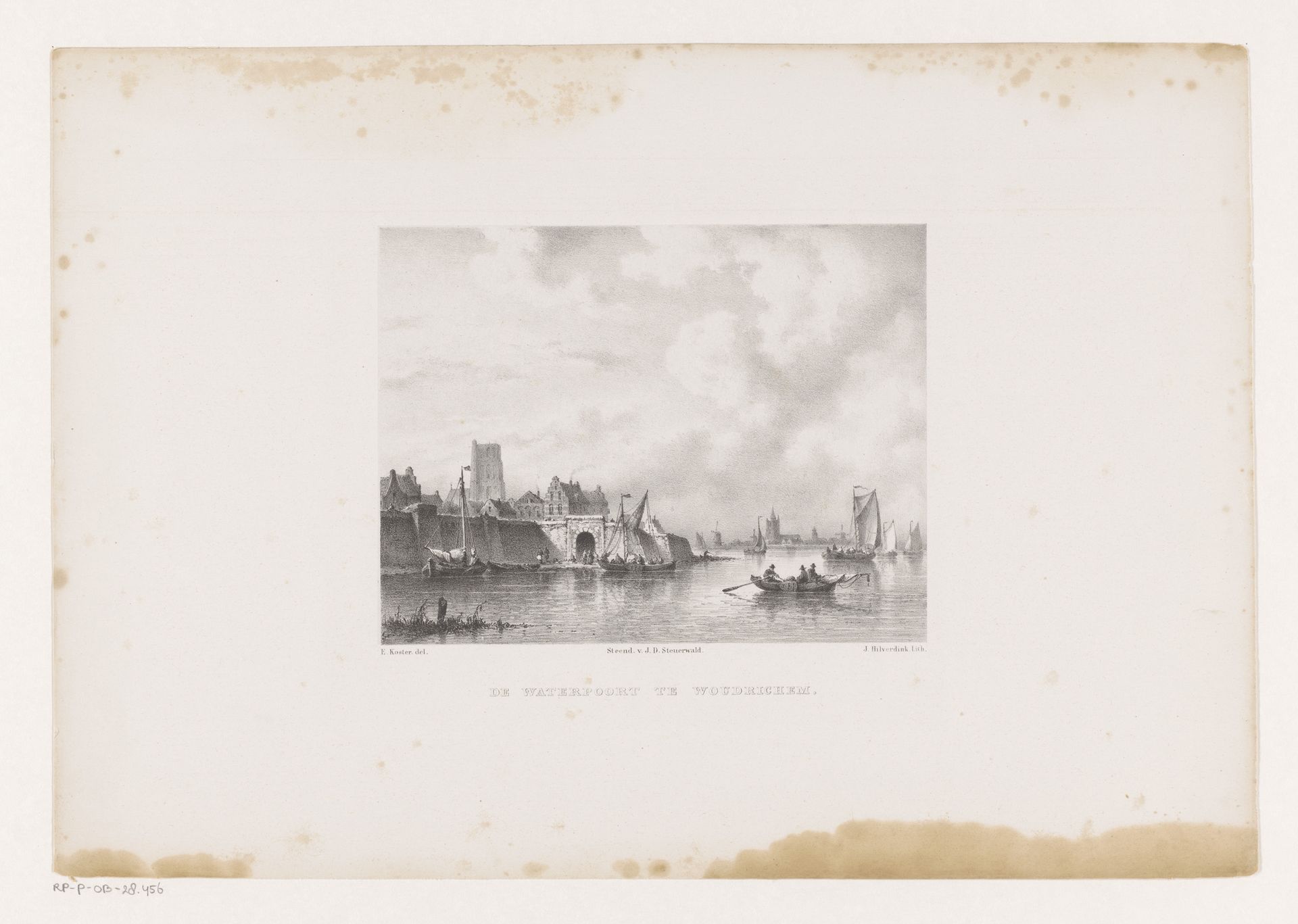 Waterpoort in Woudrichem by Johannes Hilverdink