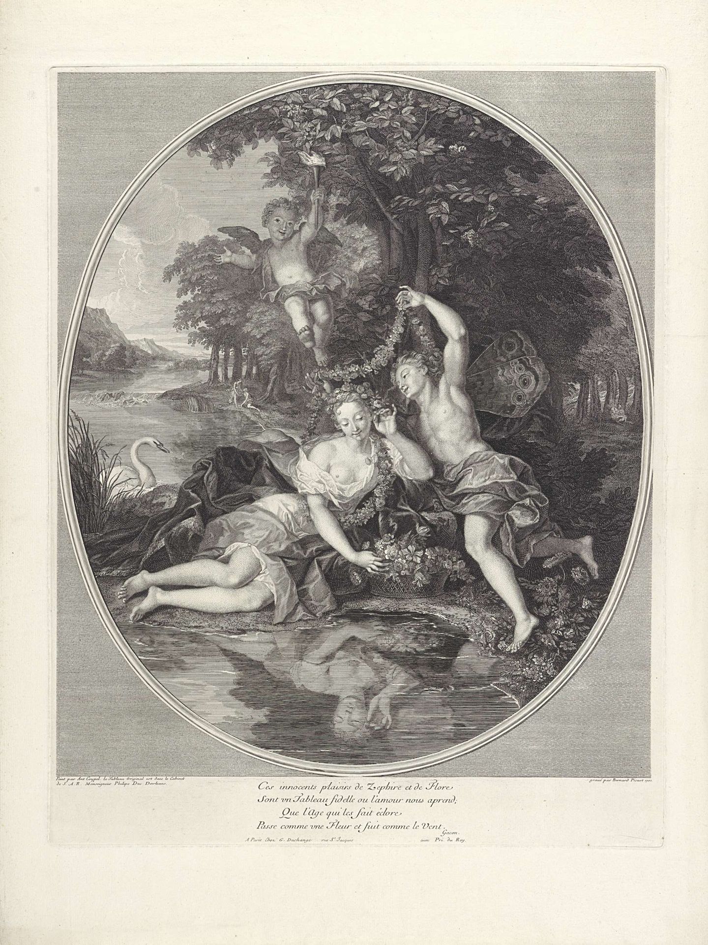 Zephyrus en Flora by Bernard Picart